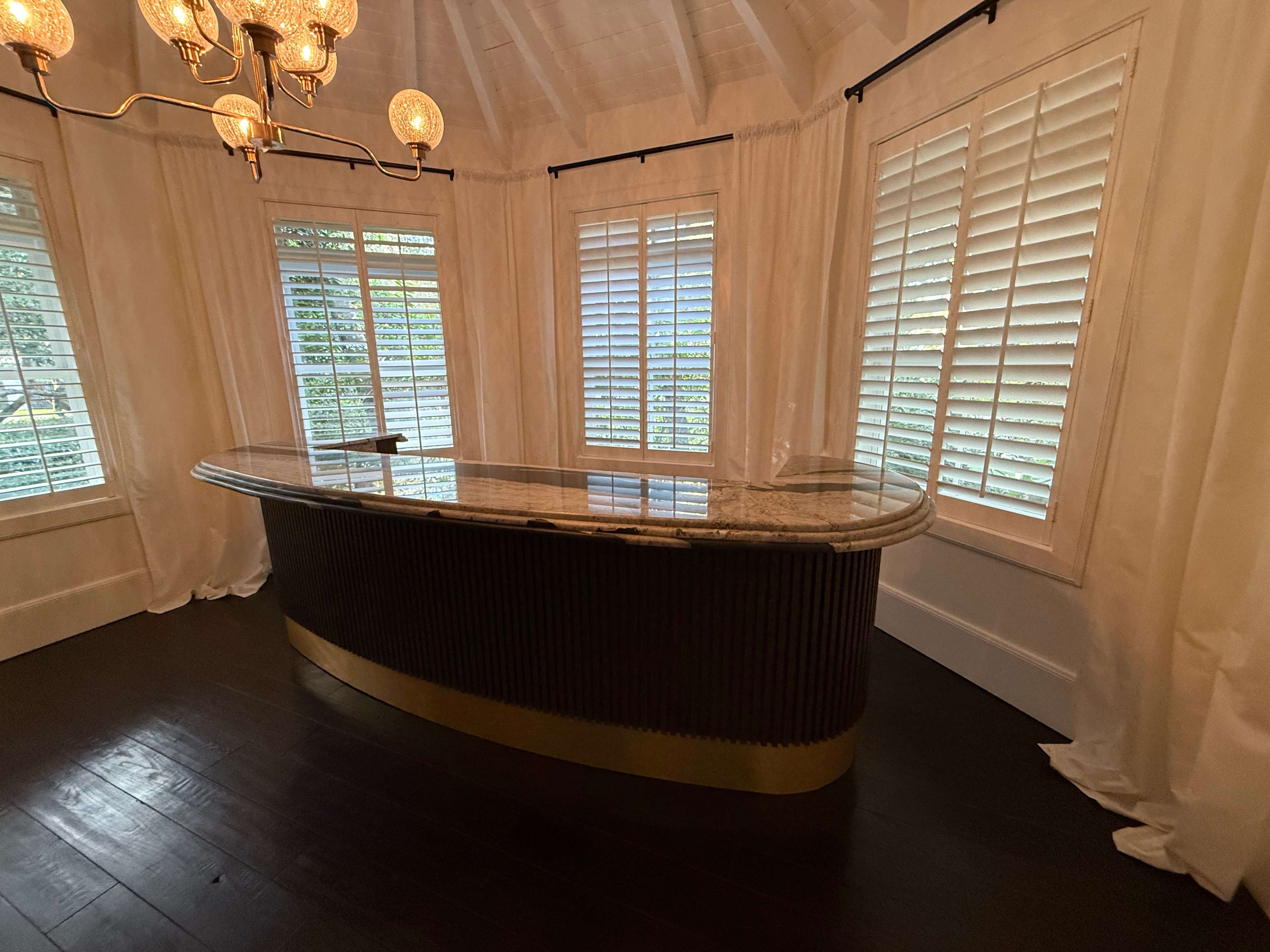 Chic living room with bar