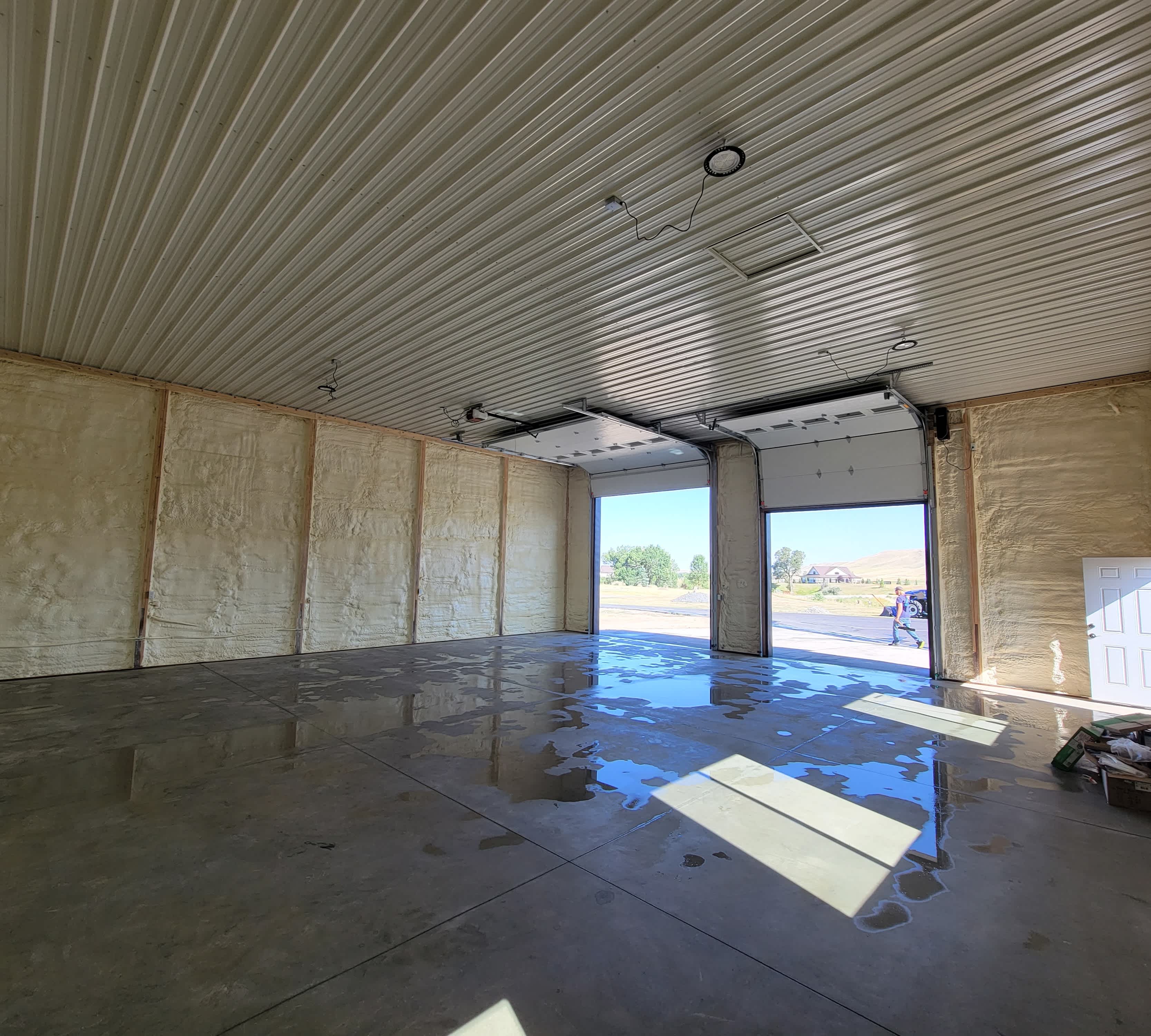 Interior of organized garage