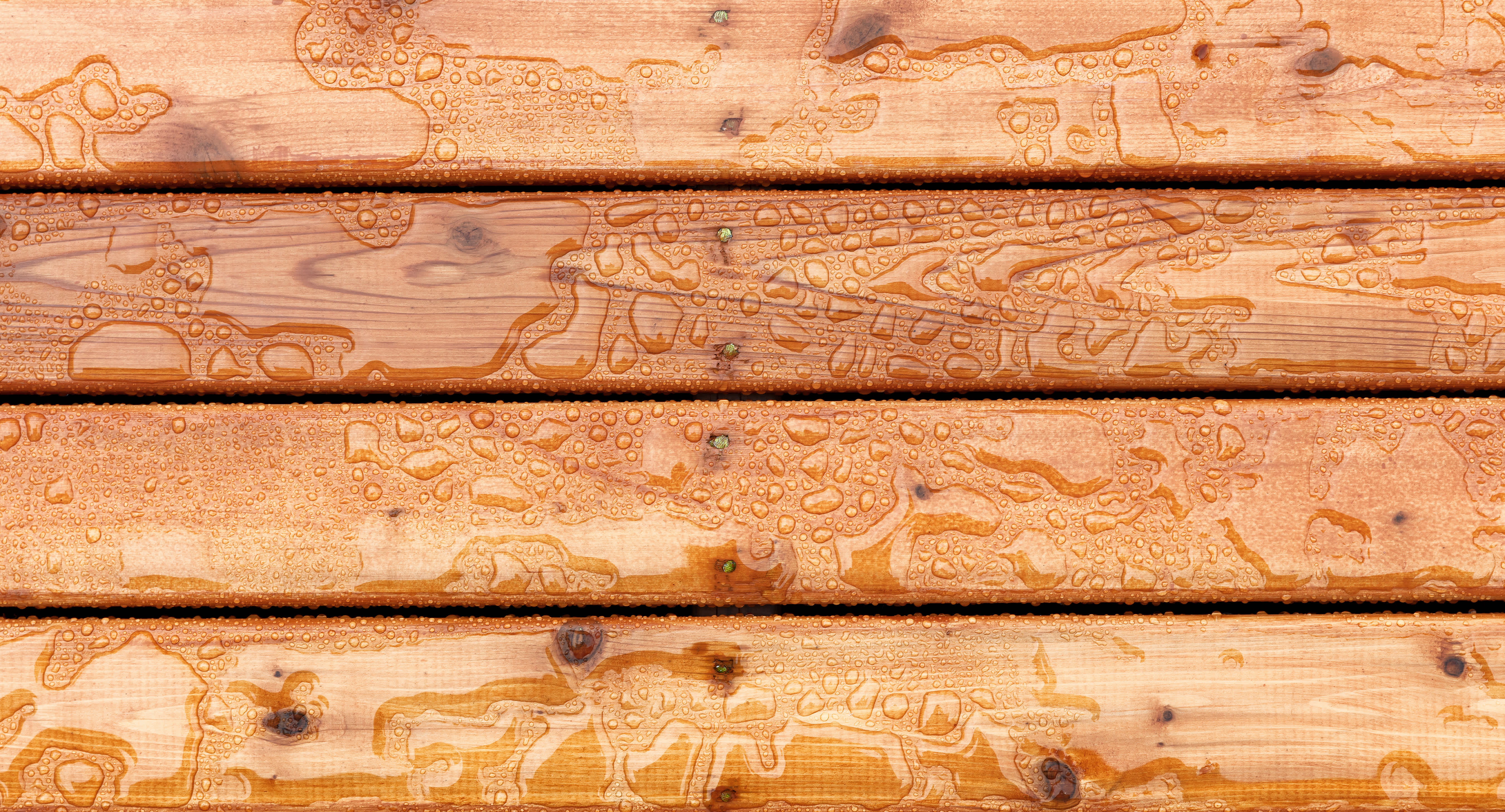 Wooden stain deck boards