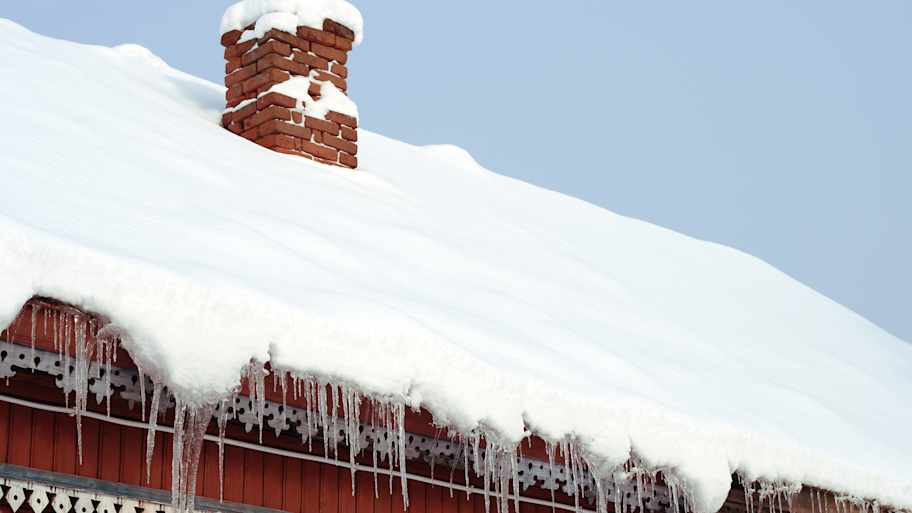 Roof full of snow