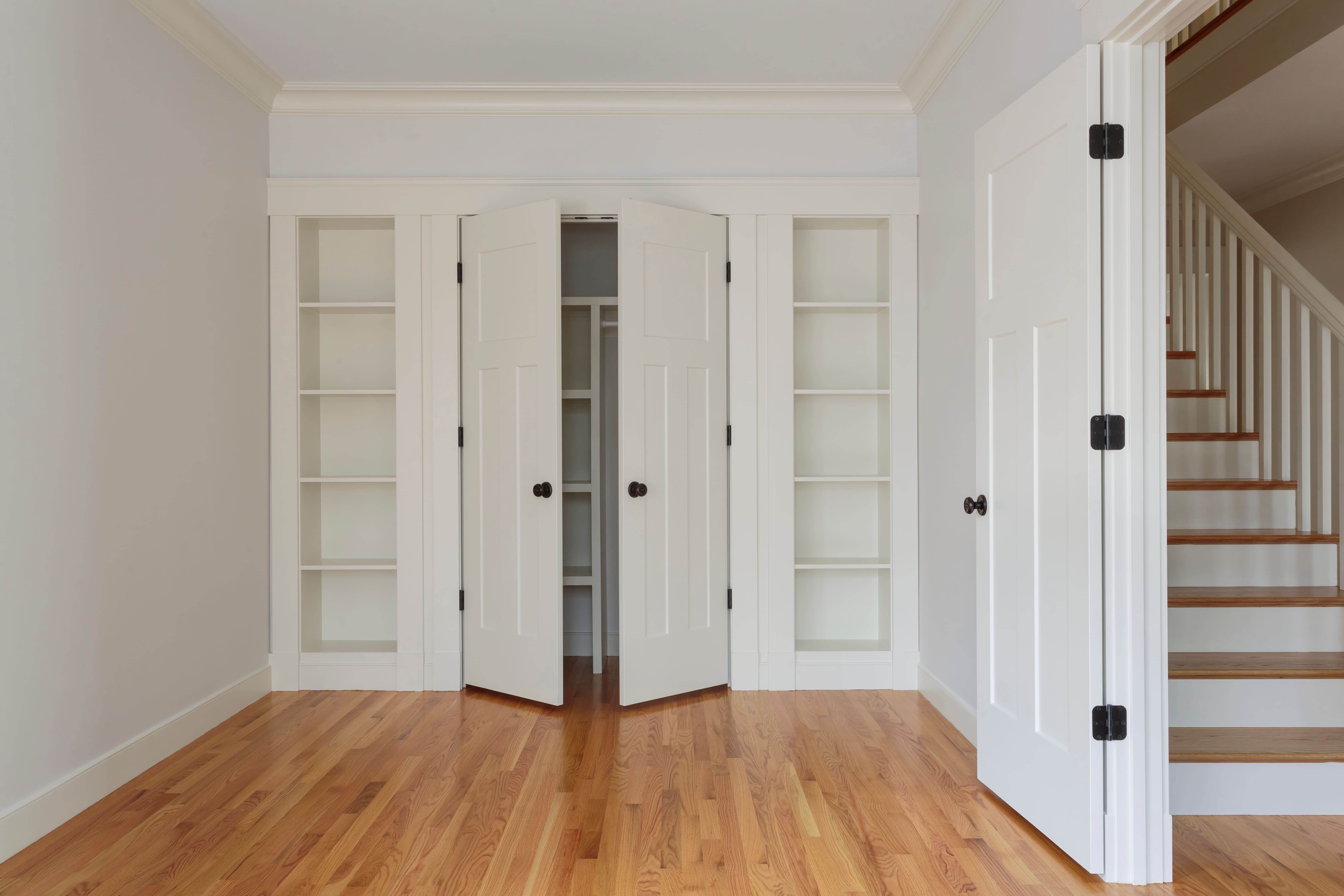 cabinets and hardwood flooring