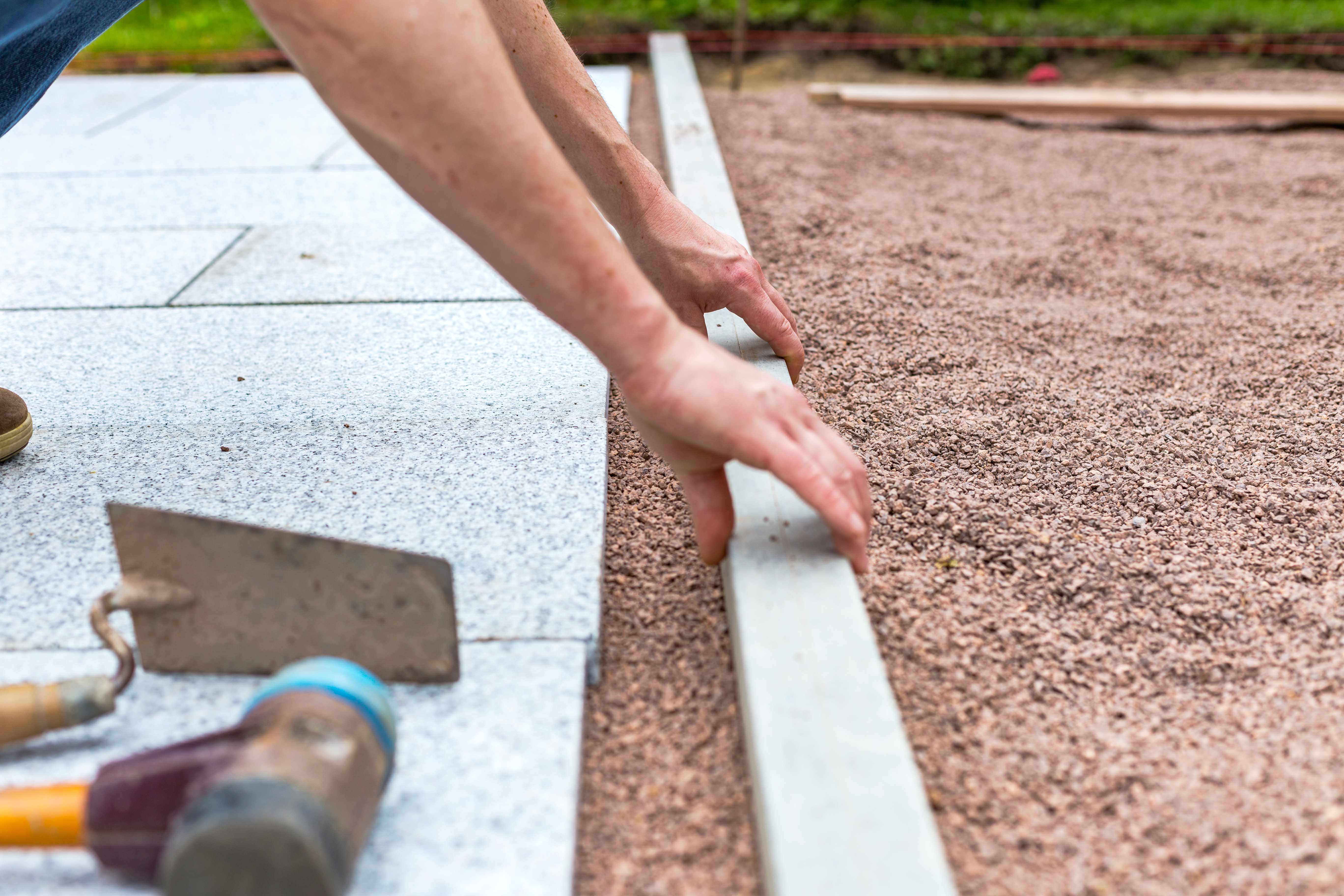 Paver patio installation