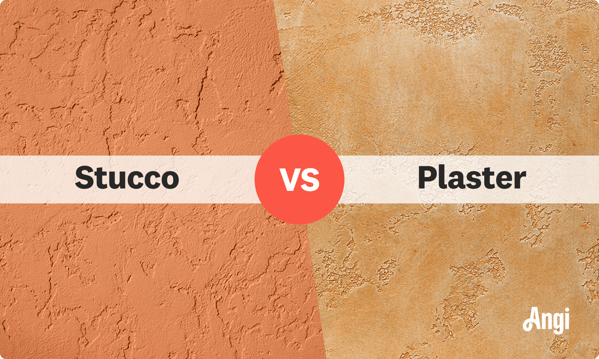 Stucco versus plaster visual comparison