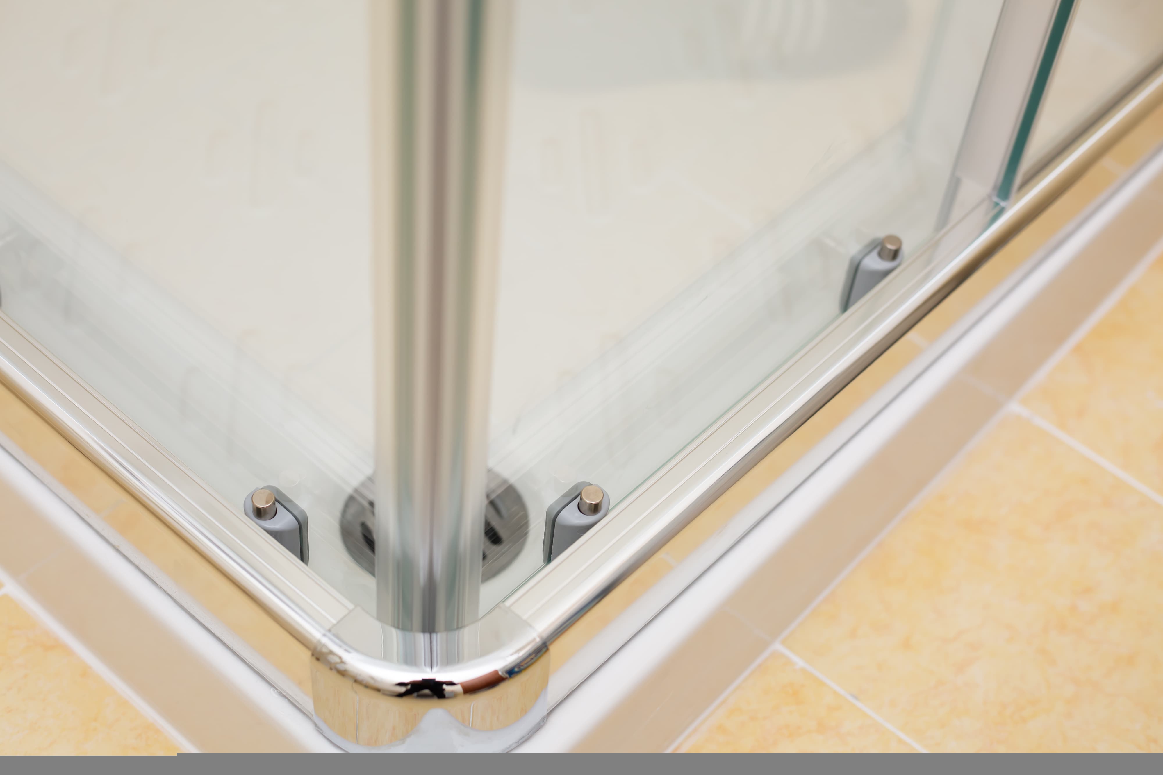 Detail of modern shower door