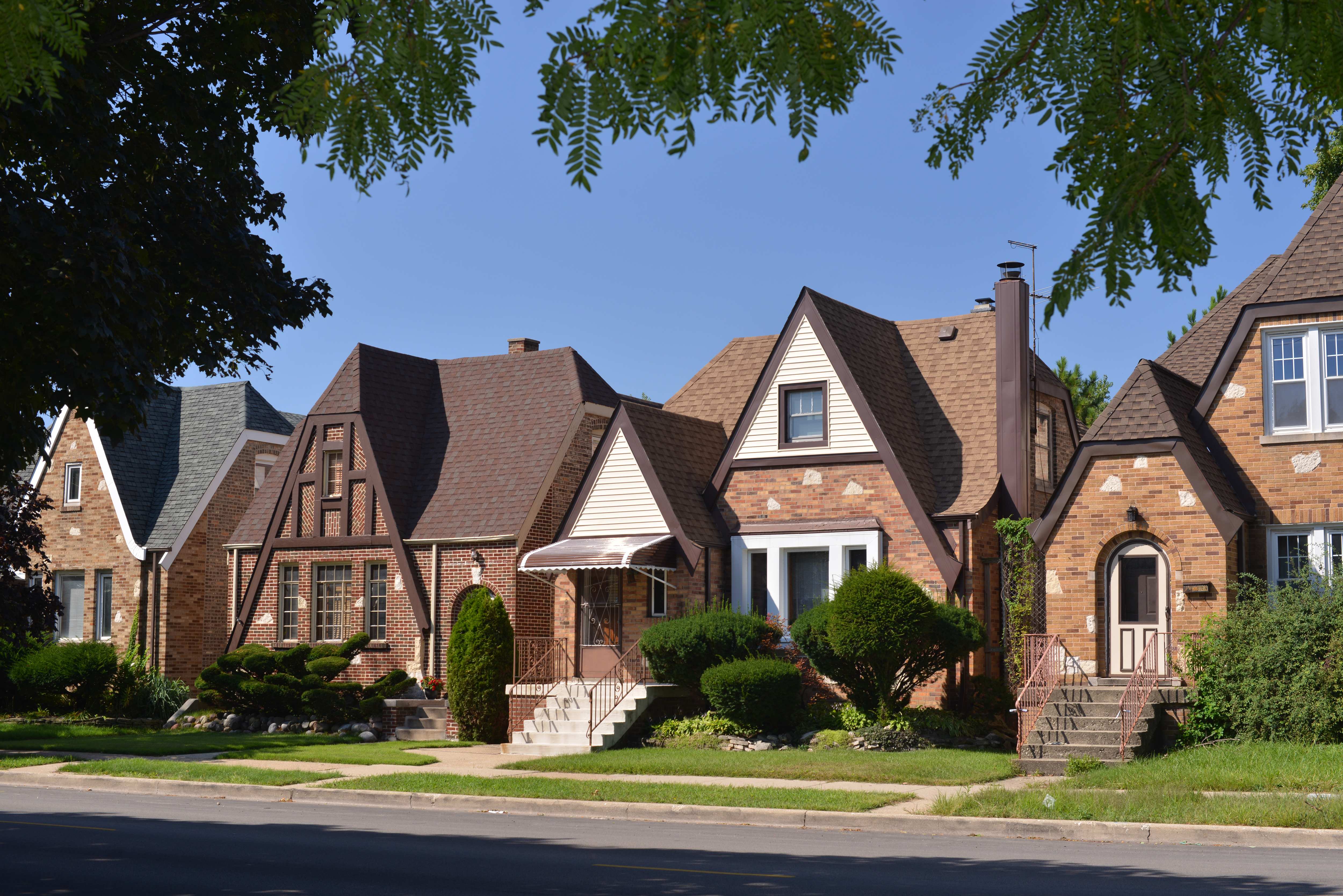 A neighborhood in the suburbs of Chicago