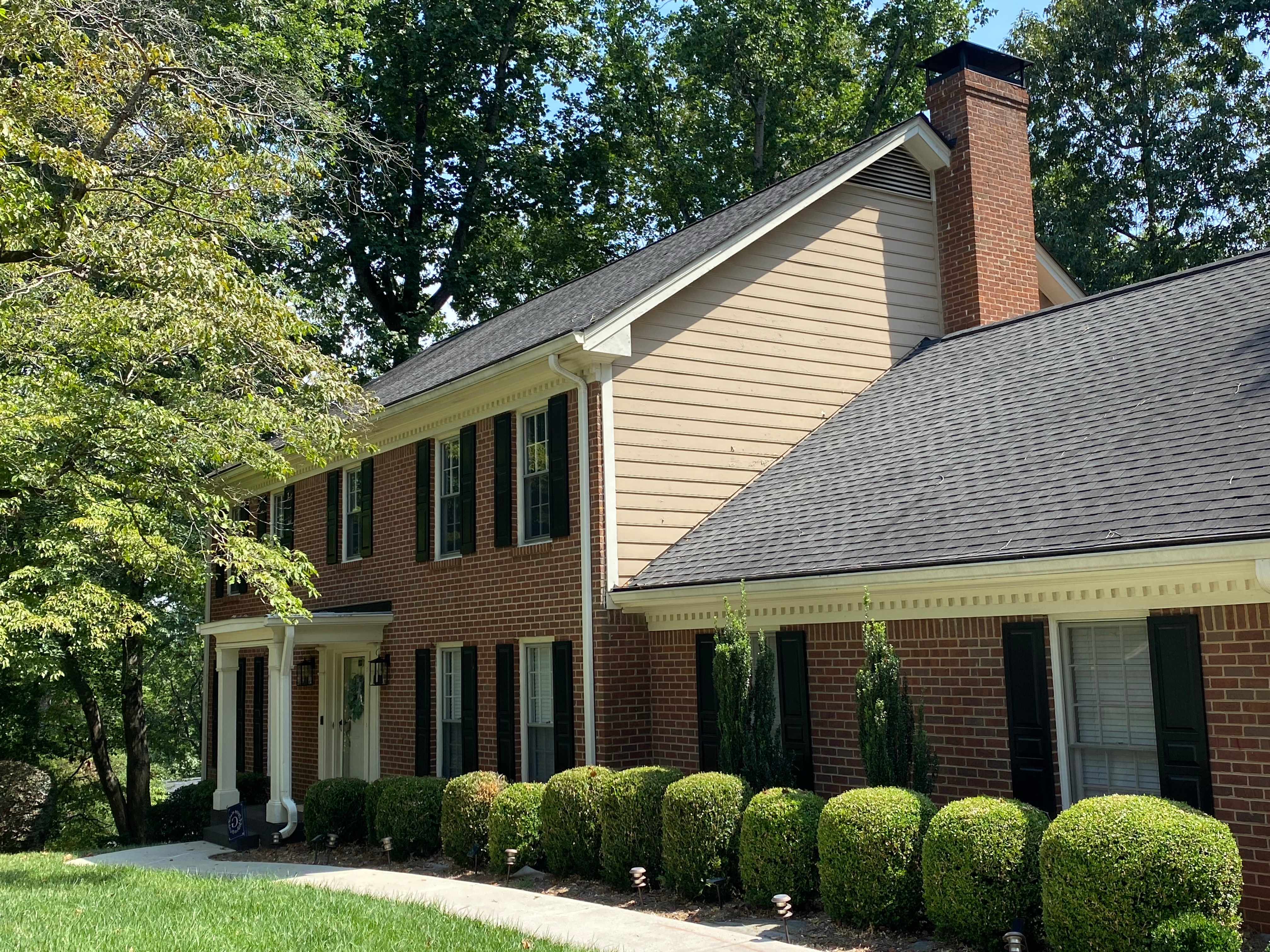 A two-story brick house in Atlanta, GA