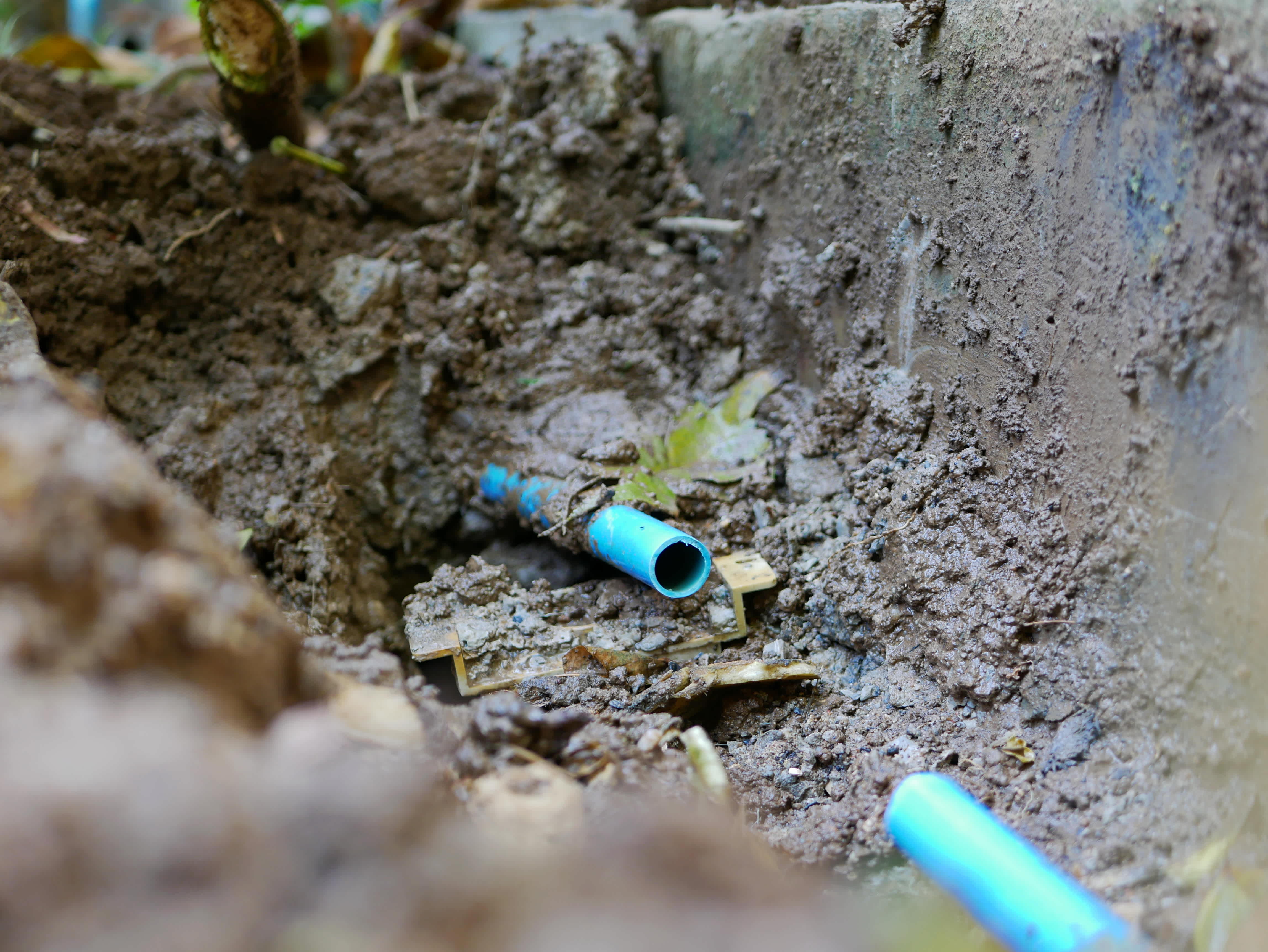 Broken water pipe