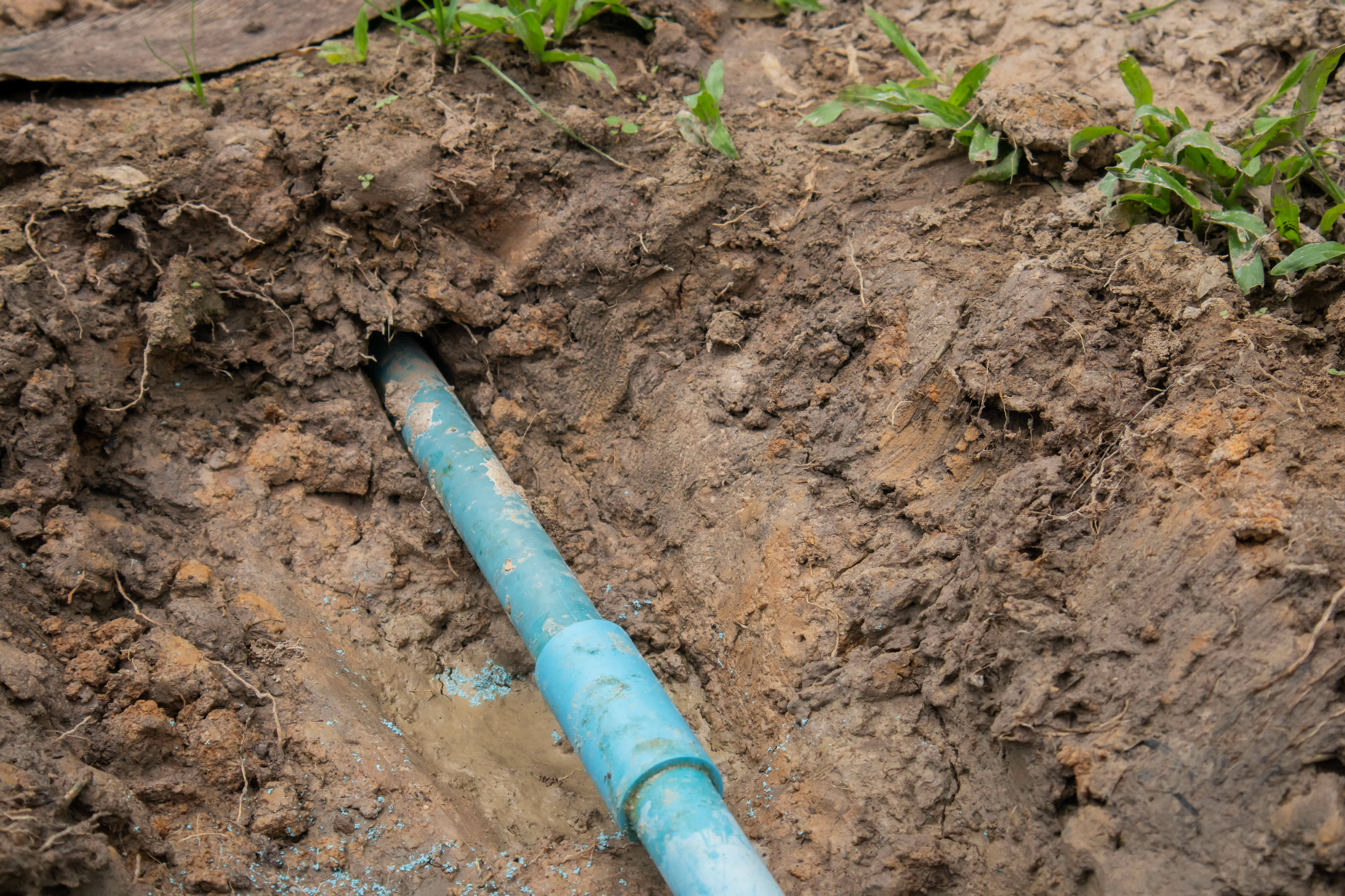 Digging to repair plumbing