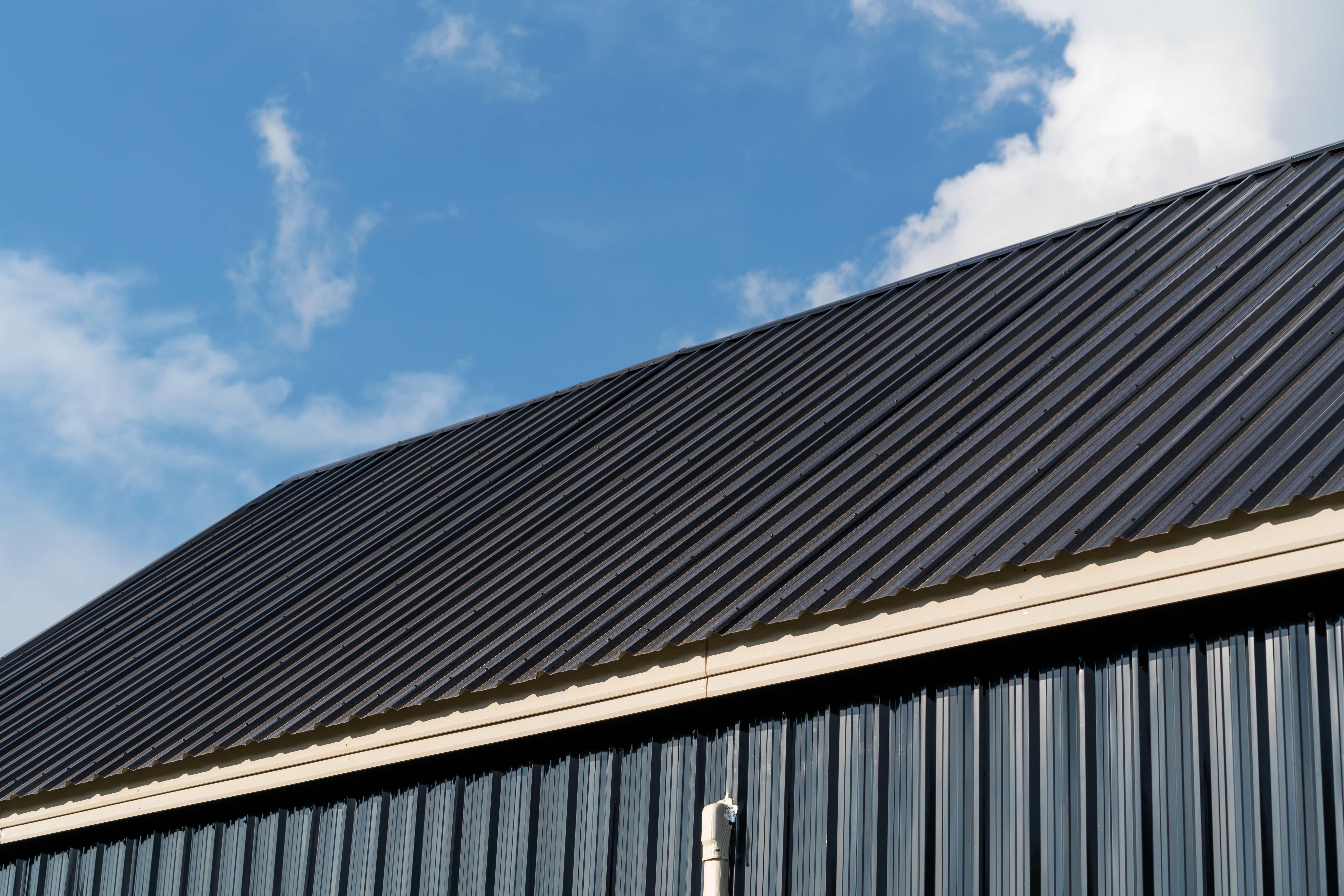 Black zinc roof