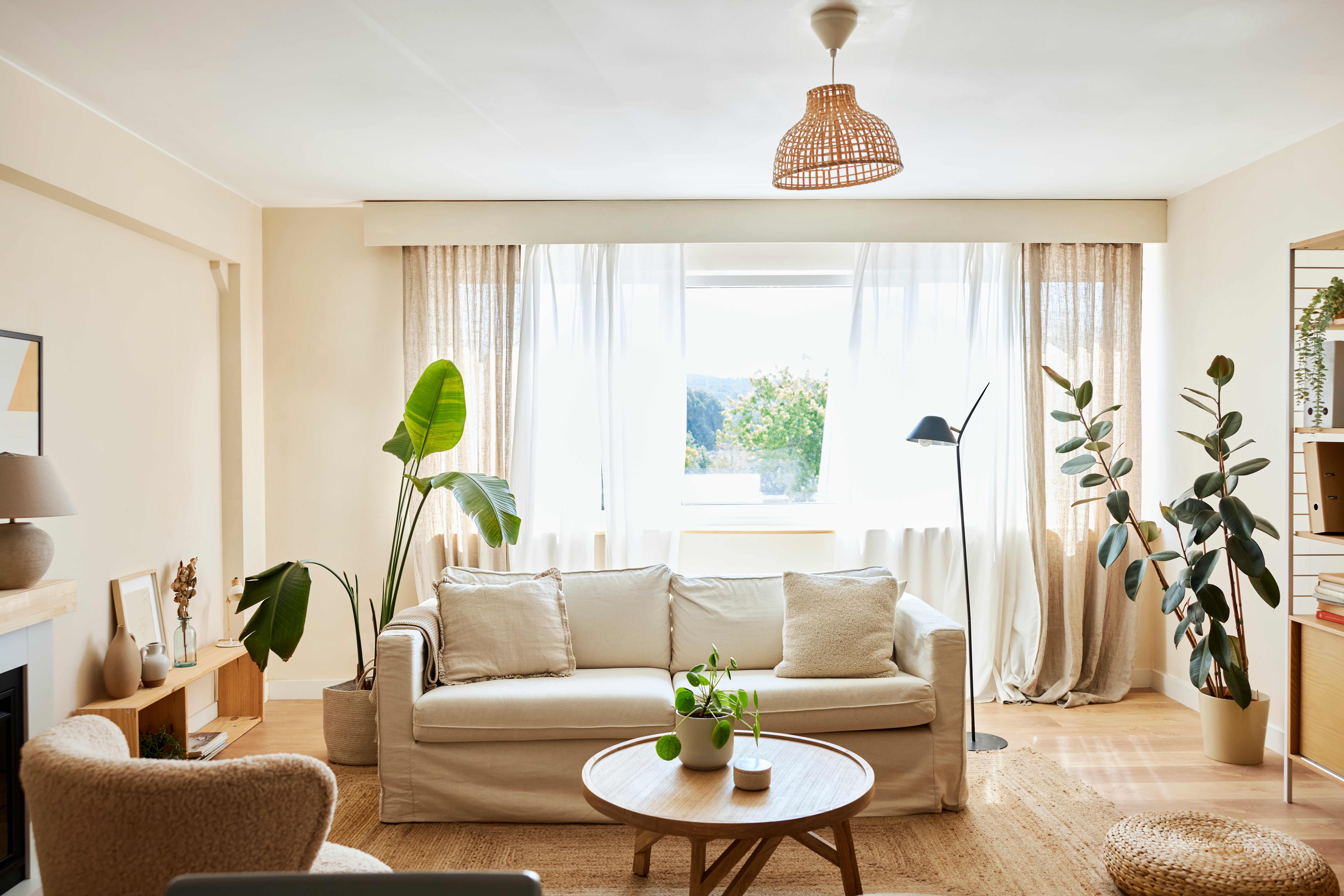 Interior of living room with furniture