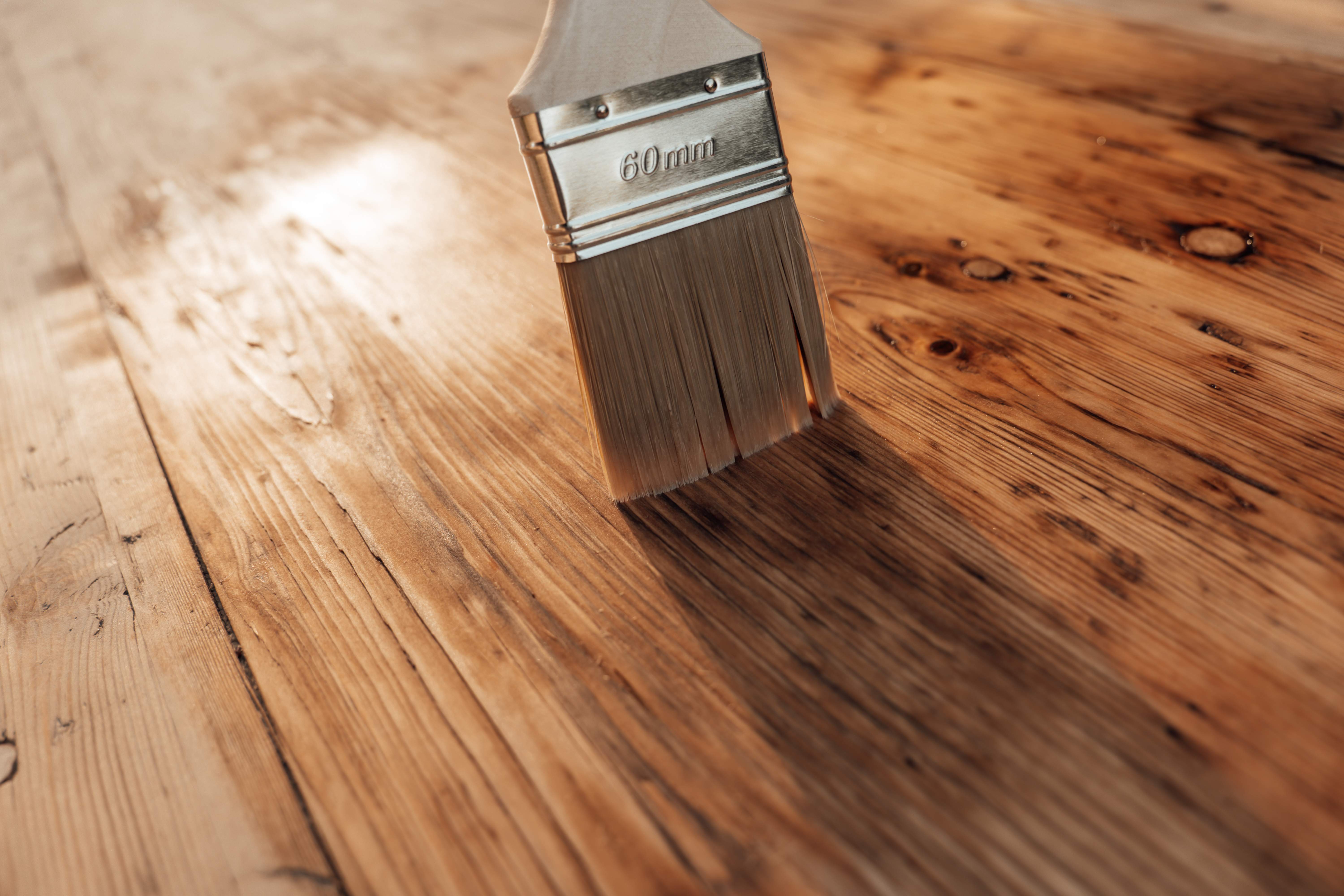 wood with linseed oil