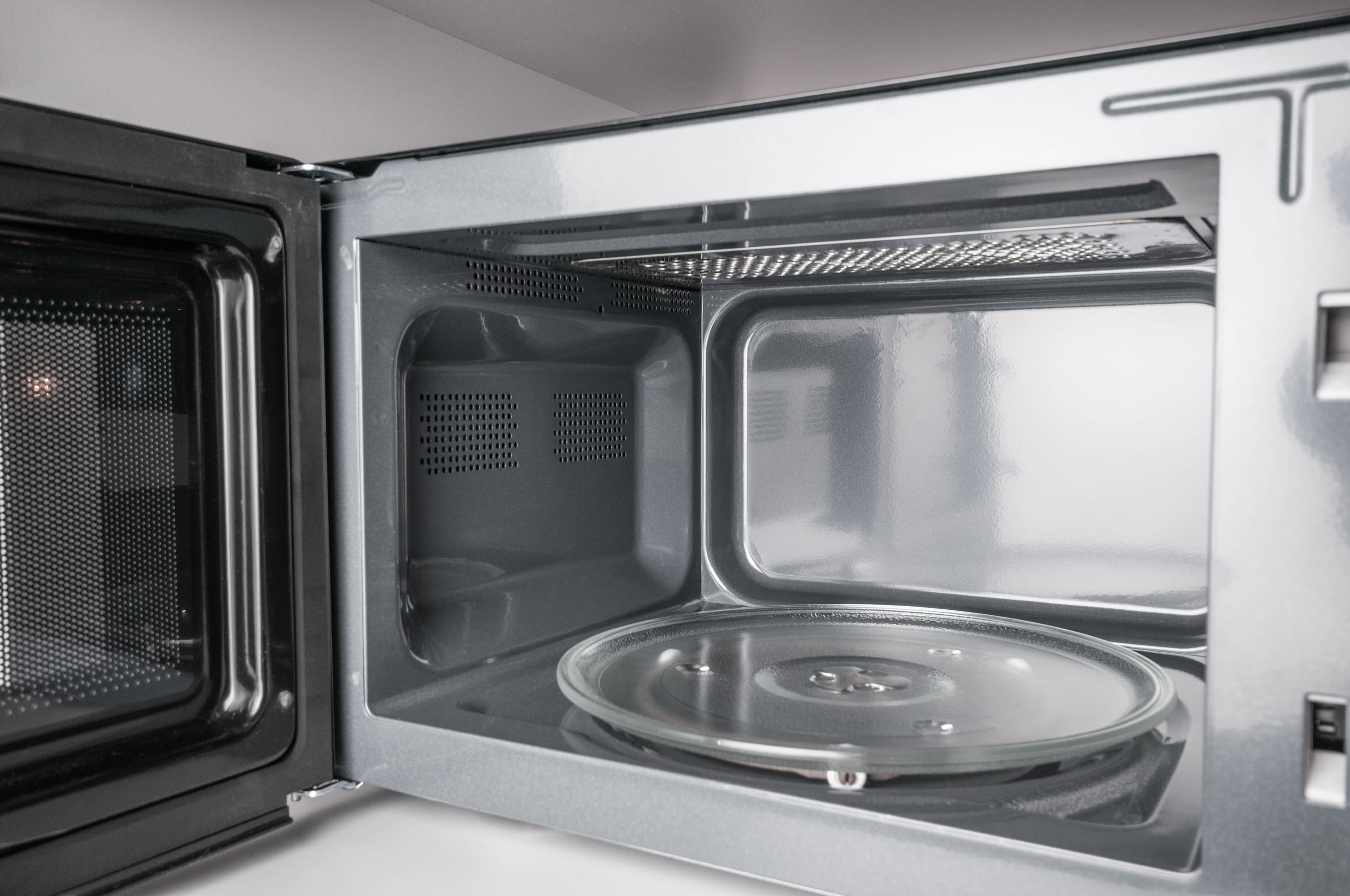 Clean and empty microwave