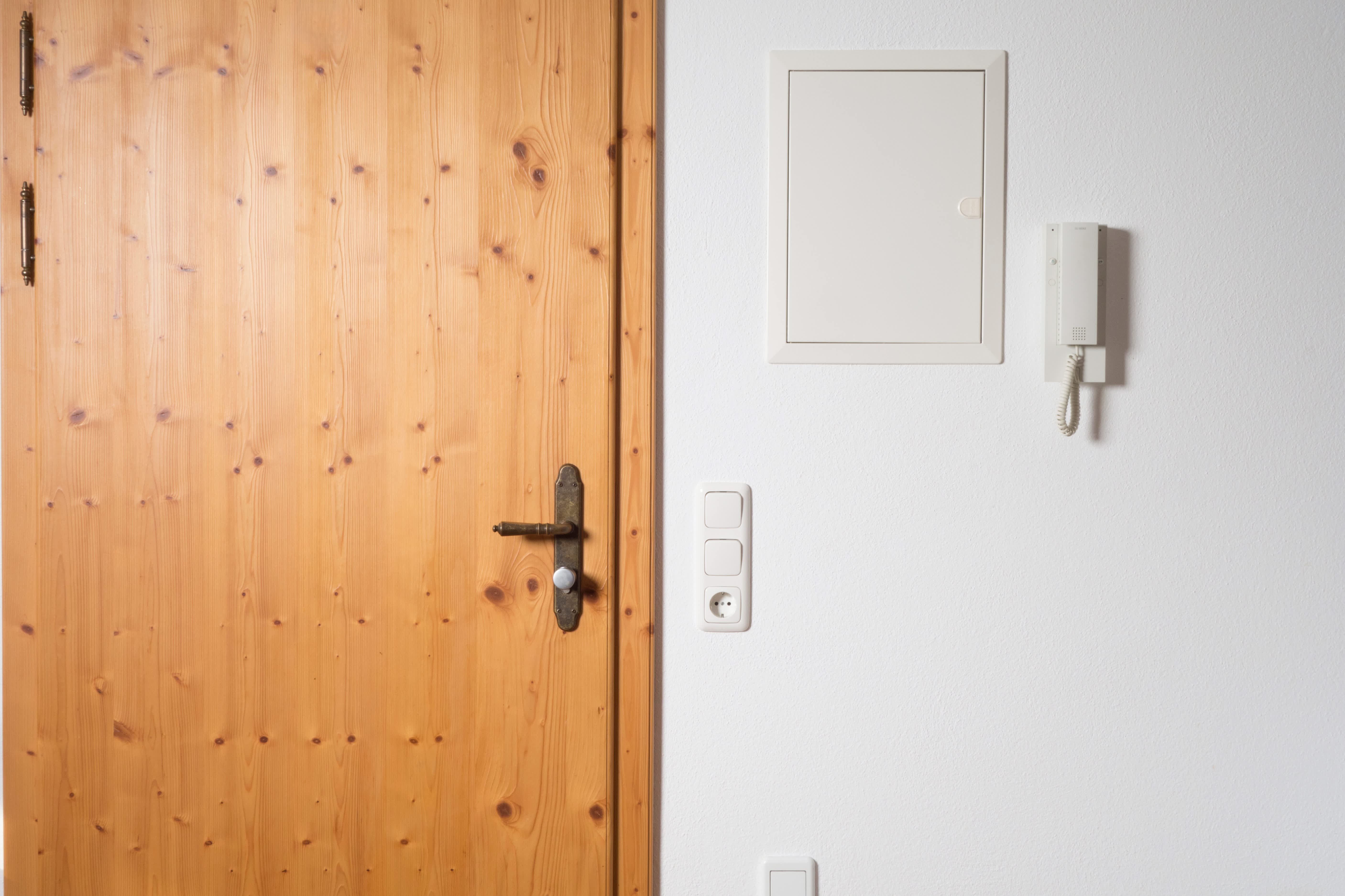electrical panel painted white