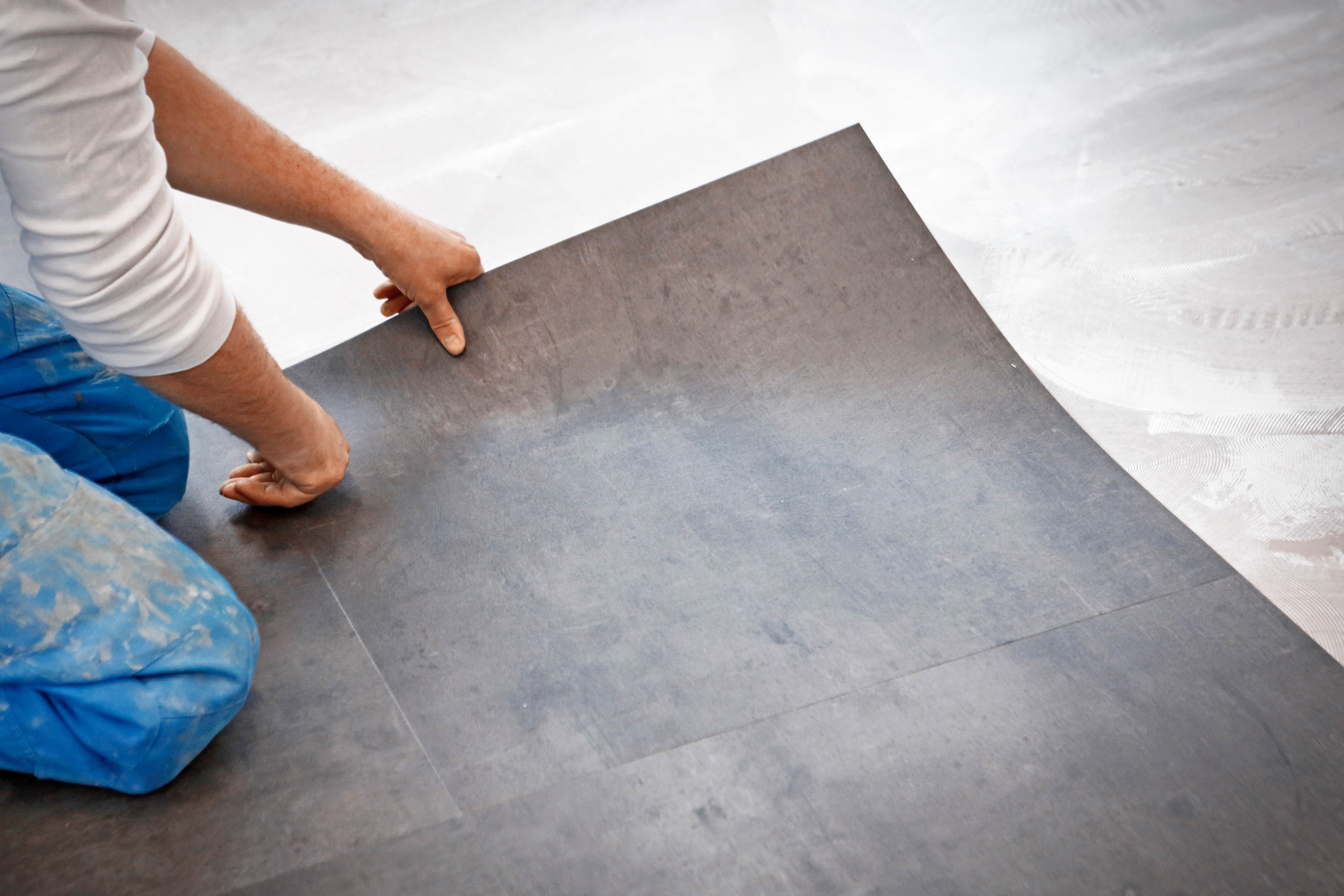 Vinyl tile in kitchen