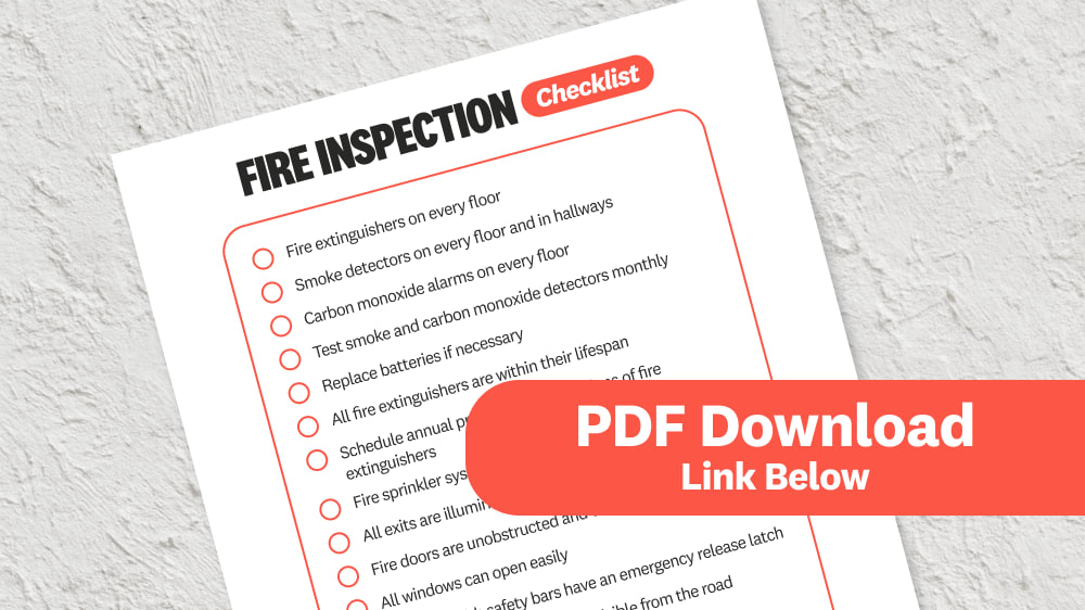 Downloadable checklist for fire inspection