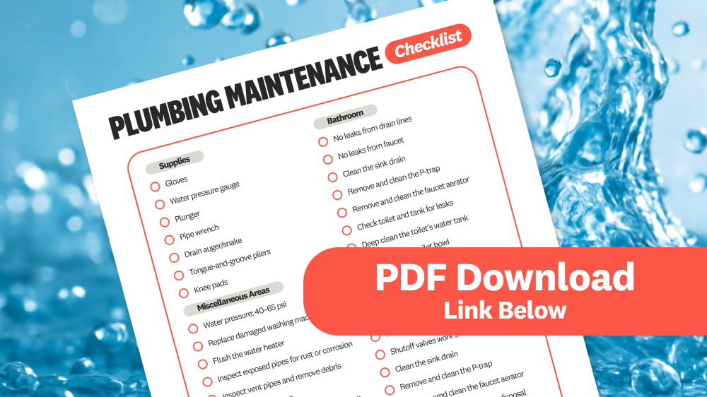 Downloadable checklist for plumbing maintenance