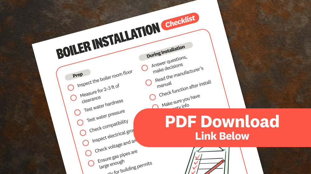 Downloadable checklist for boiler installation