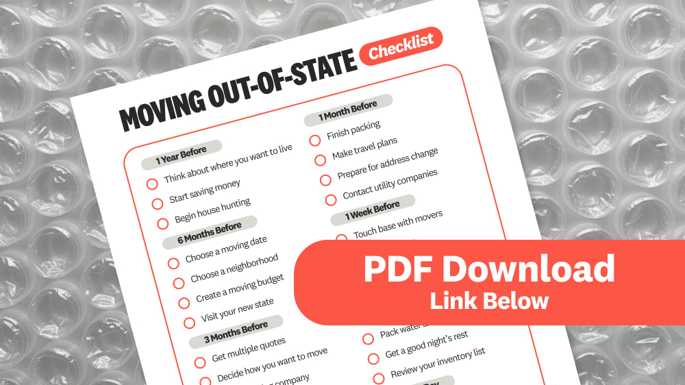 Downloadable checklist for moving out-of-state
