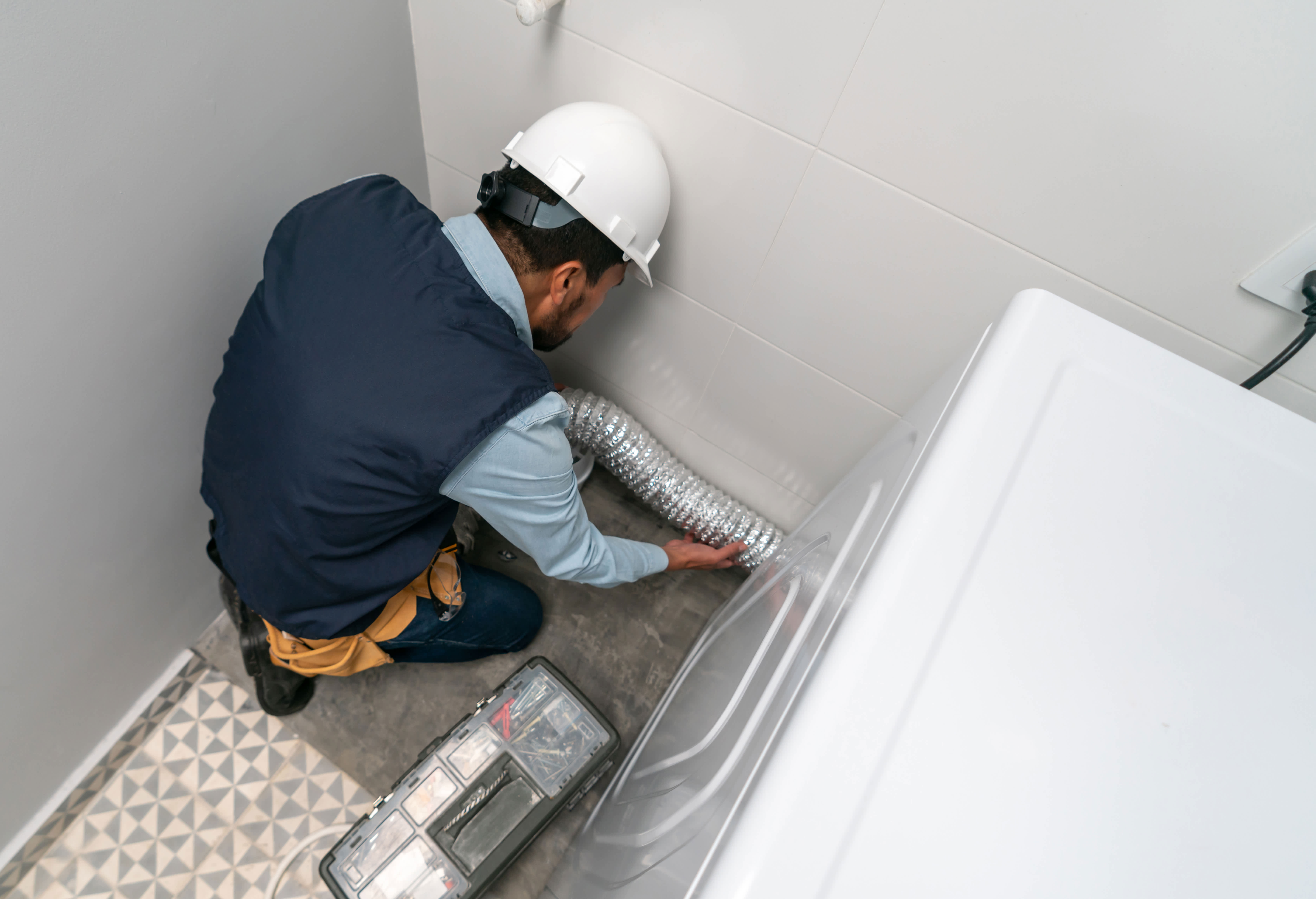 Professional checking dryer hose