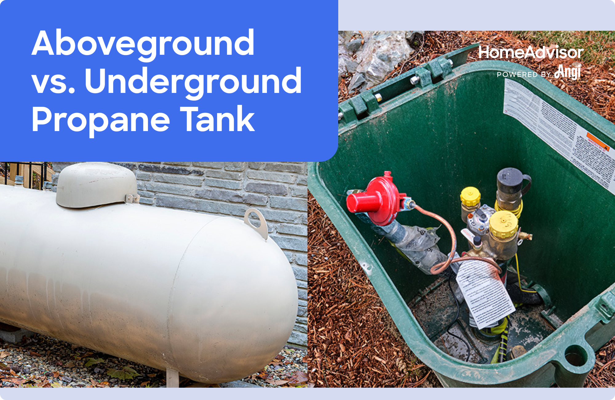 Aboveground propane tank versus underground propane tank visual comparison