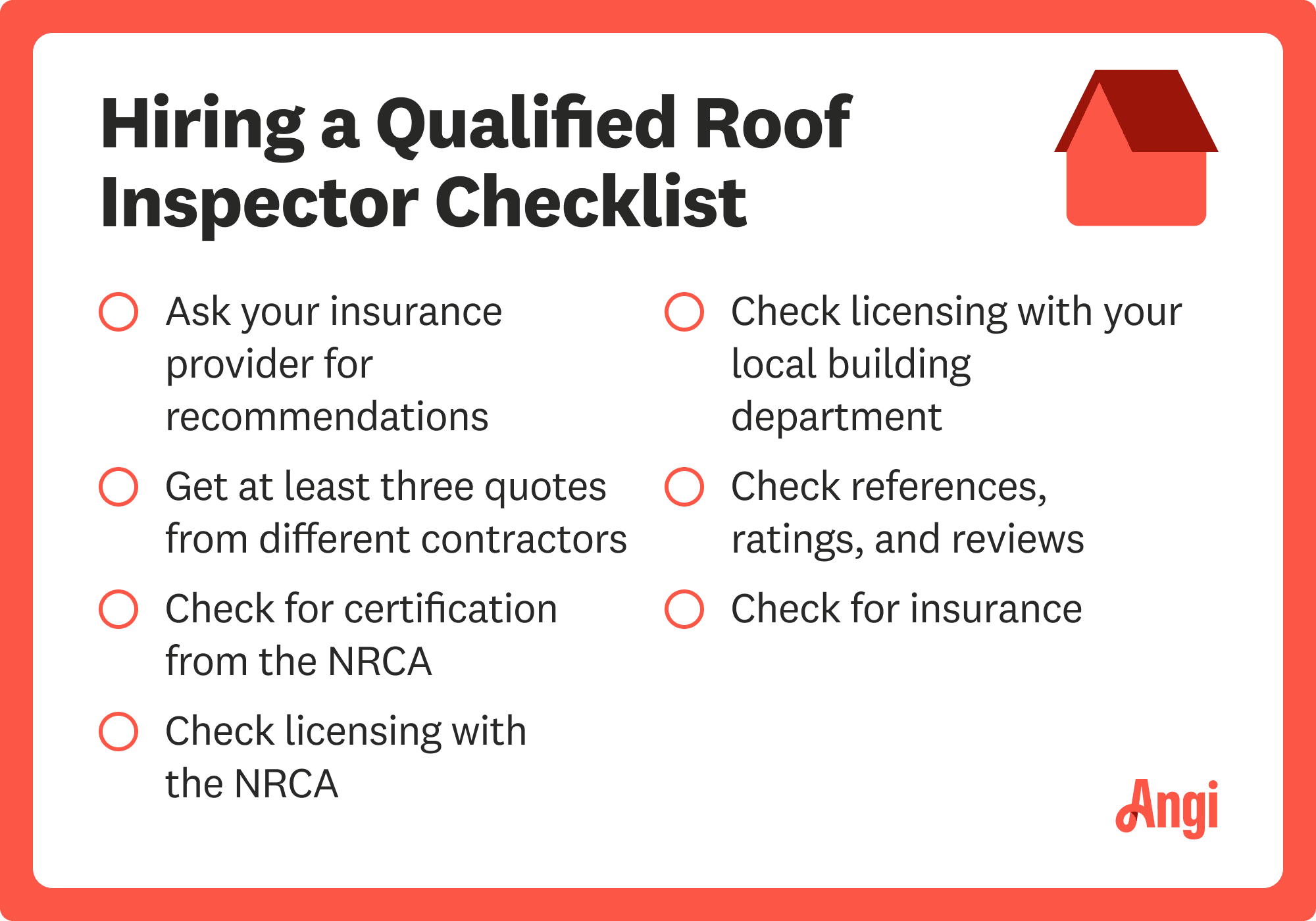 7 things to check when hiring a qualified roof inspector, including checking for licensing with the NRCA and insurance