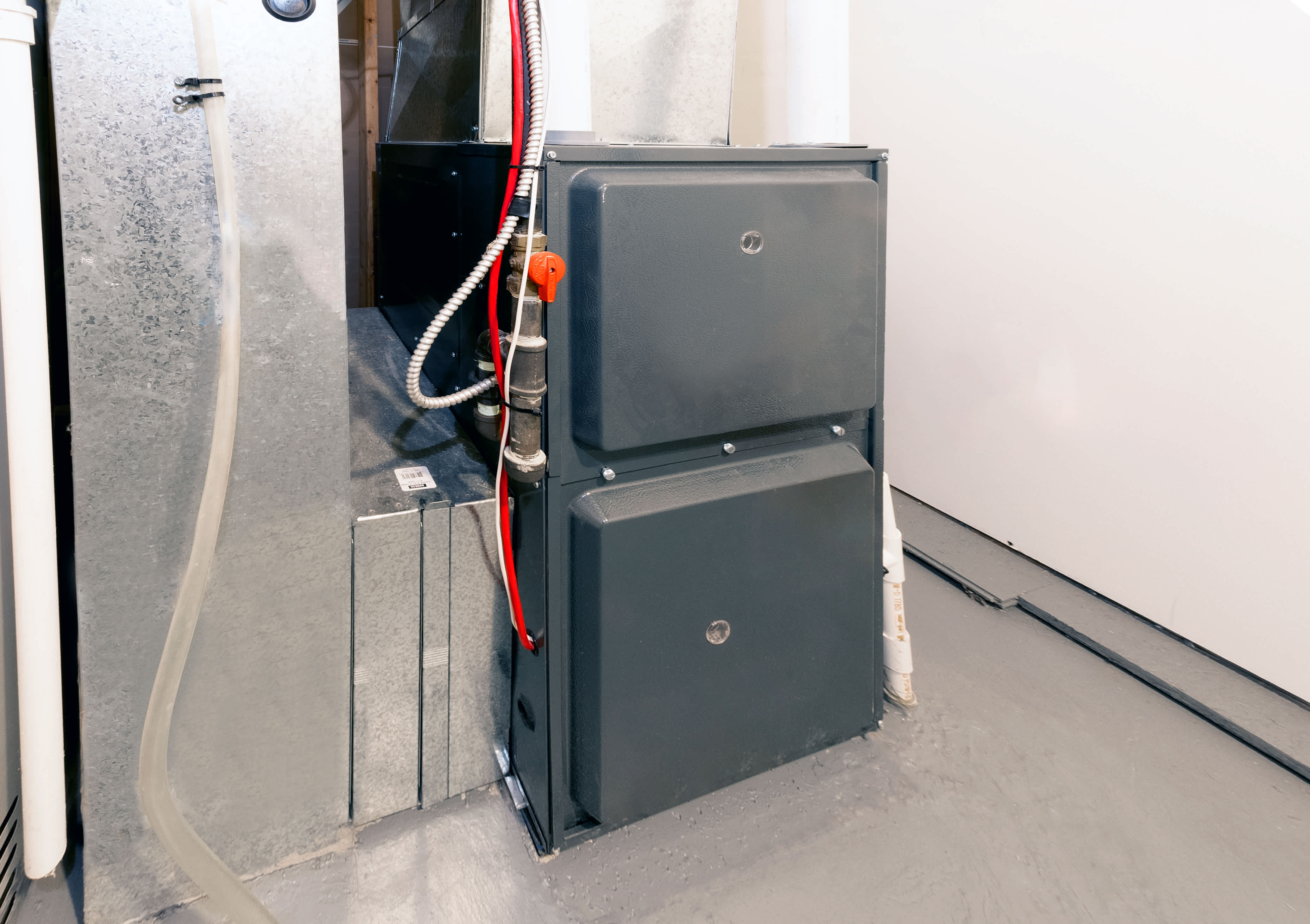 A home with high energy furnace in basement