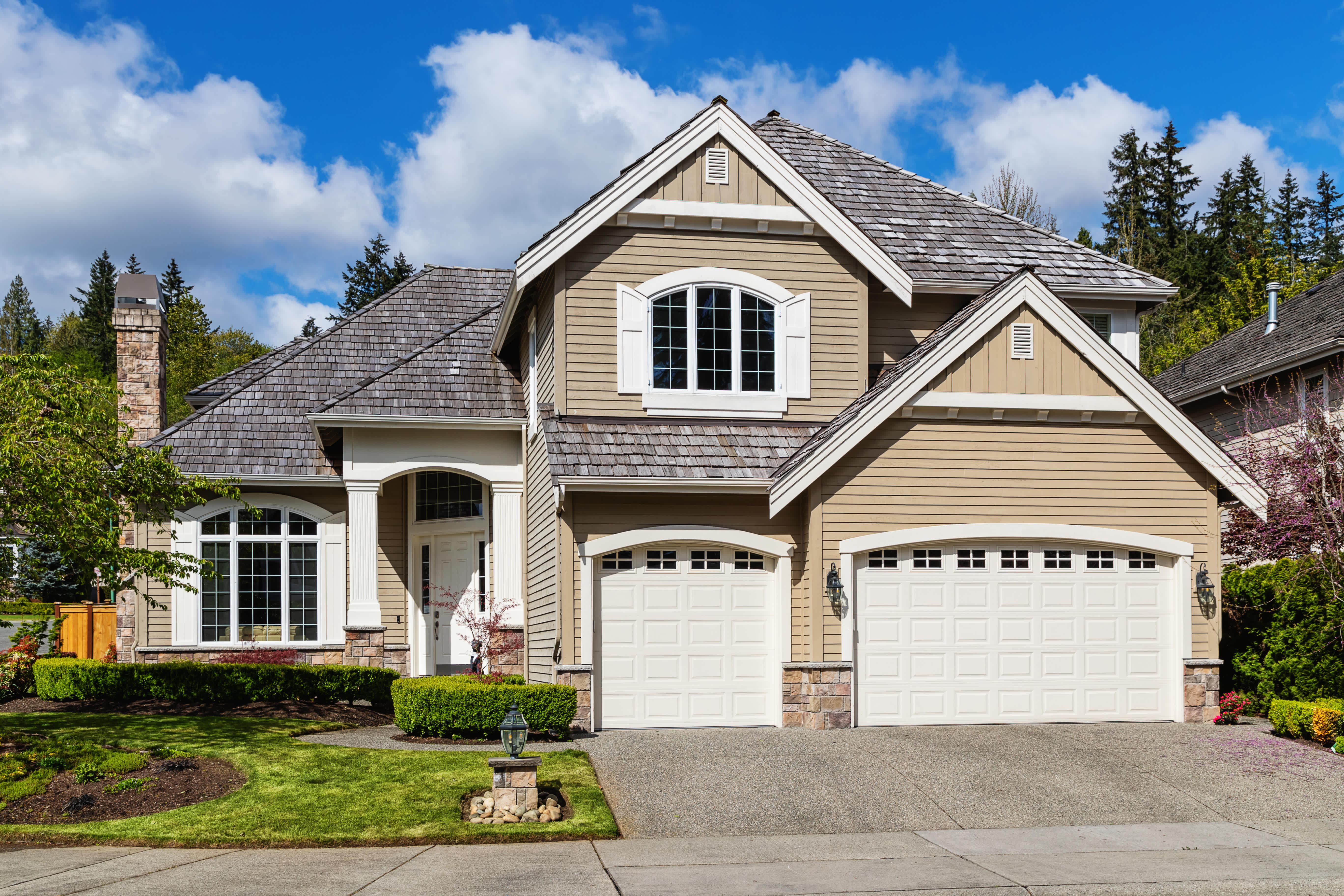 Modern suburban house exterior