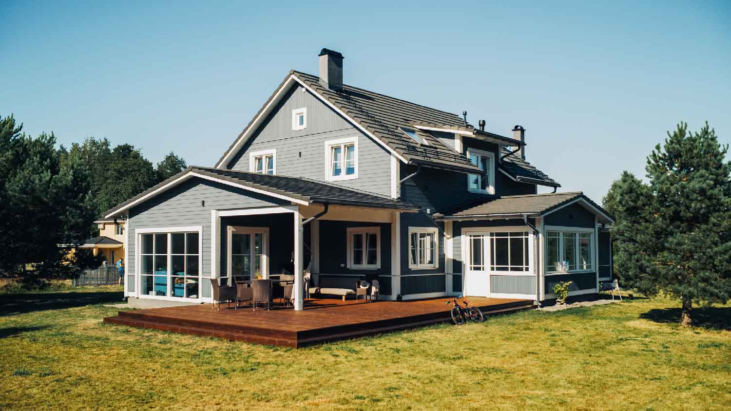 The exterior of a house in the suburbs