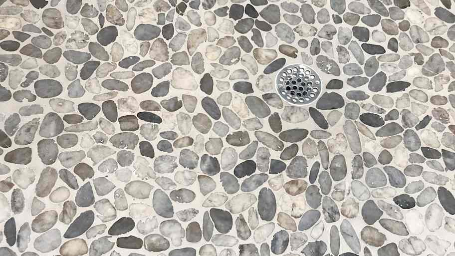 Pebble floor detail