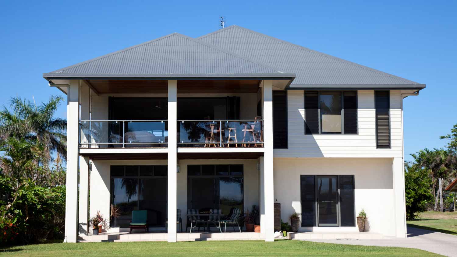 Beachside house with metal roof