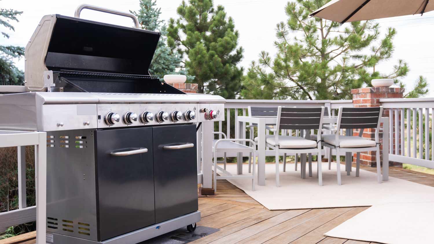 outdoor gas grill on patio