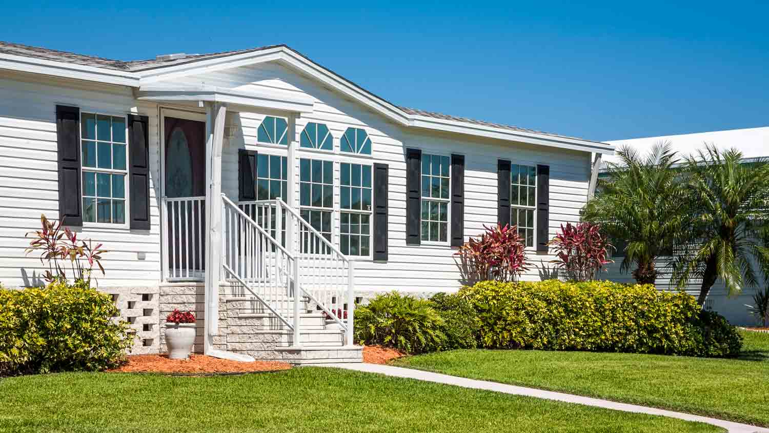 home with white aluminum siding