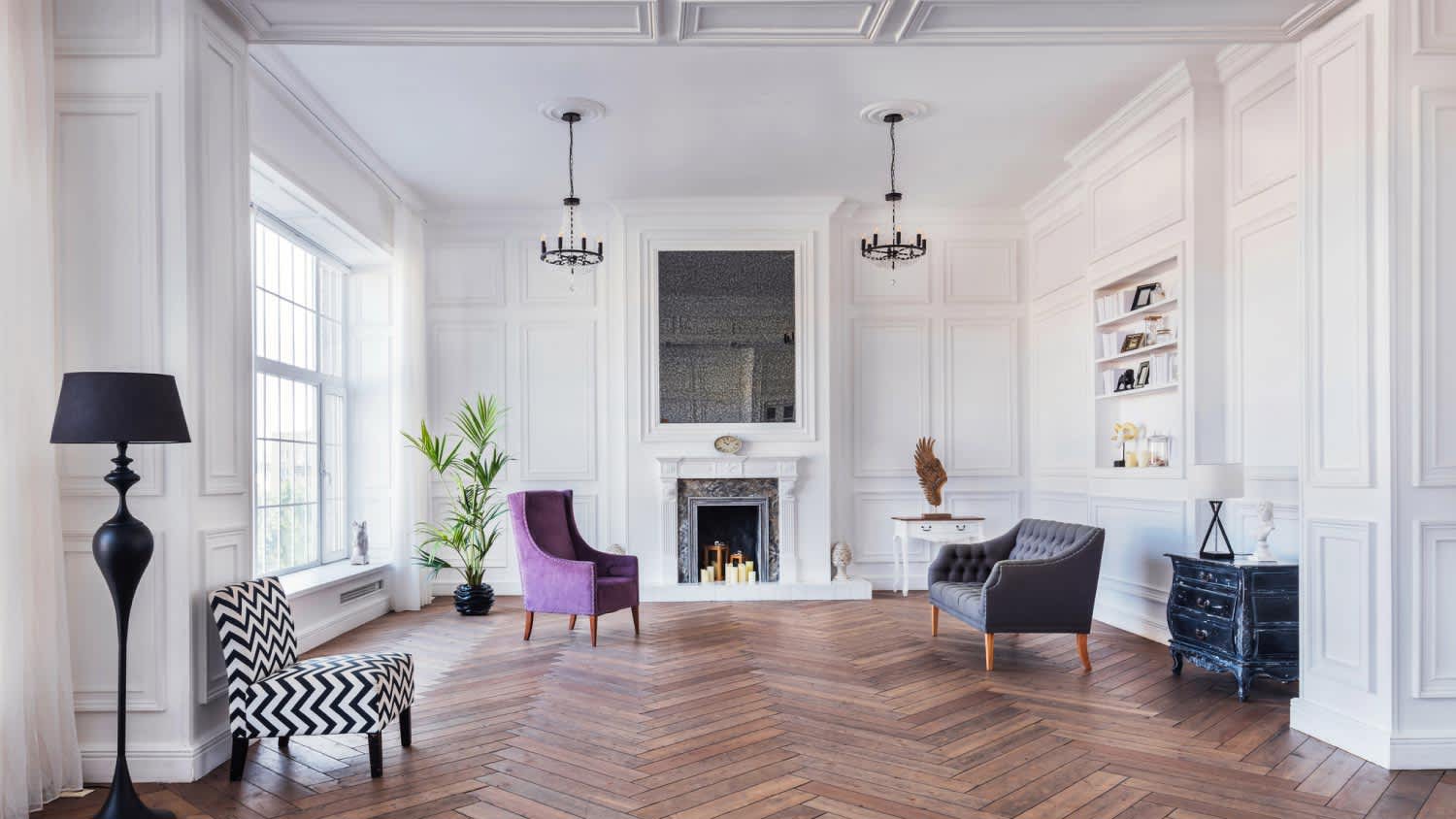 A loft studio apartment in a classic style