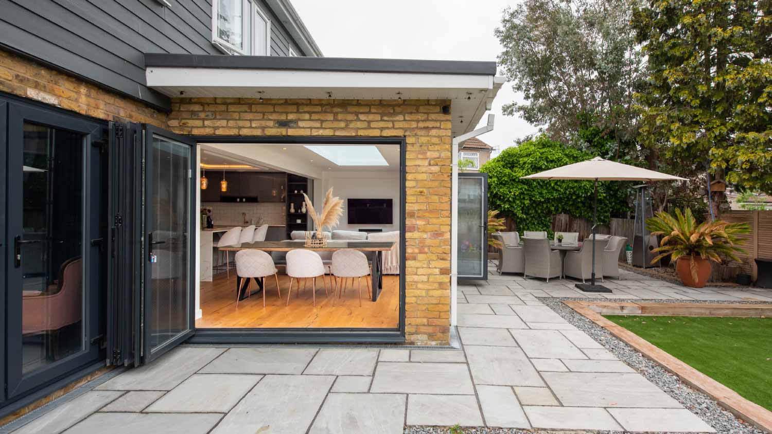 Open patio doors