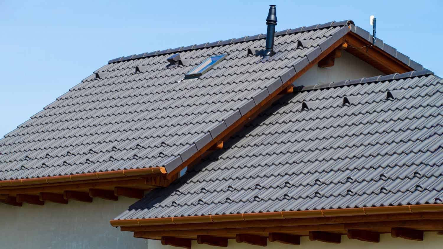 house with concrete tiles on roof