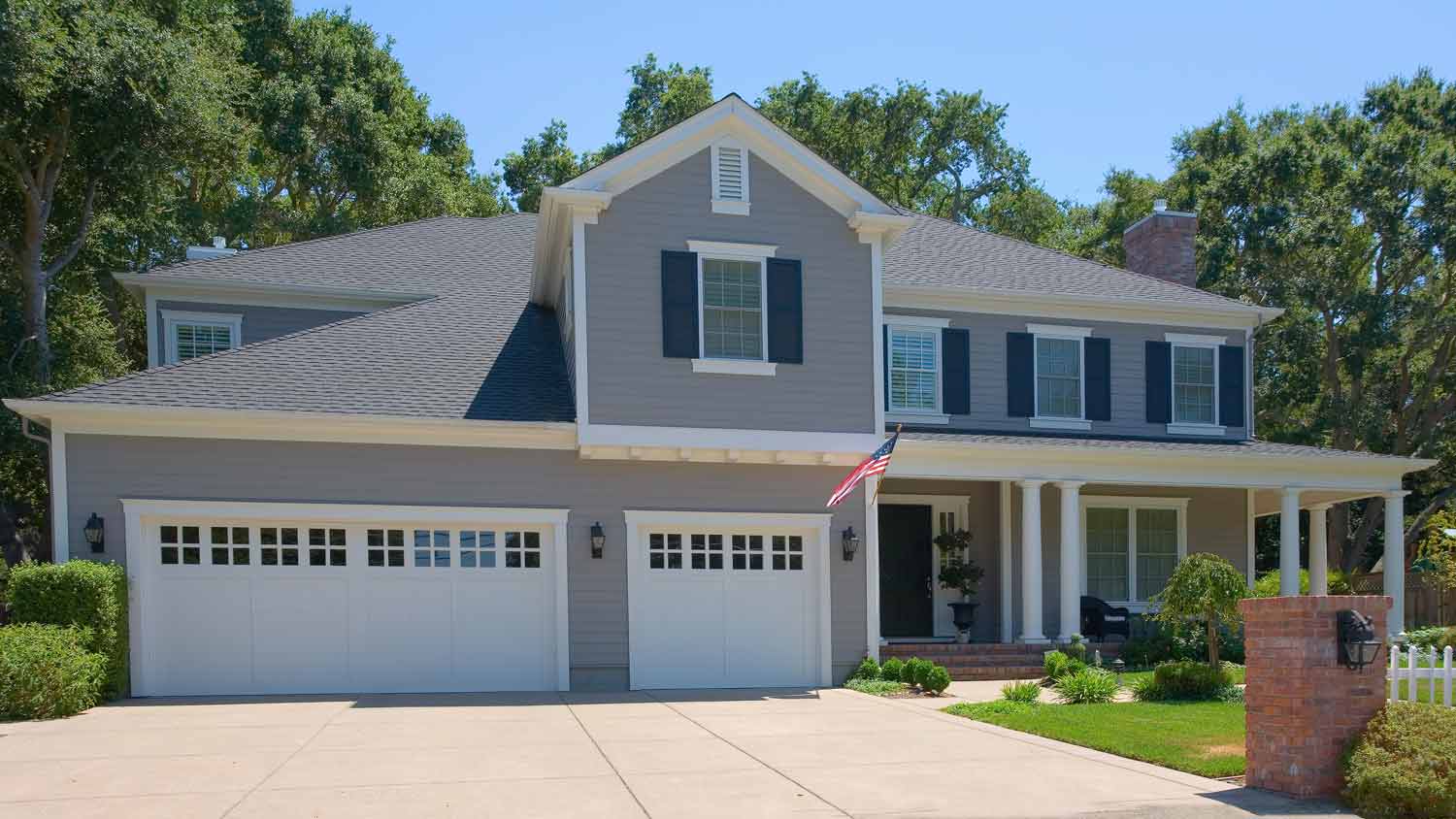 home with resurfaced driveway