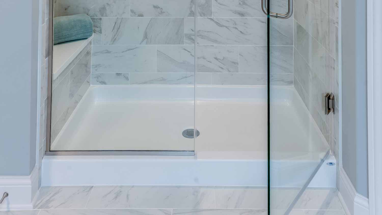 White shower base