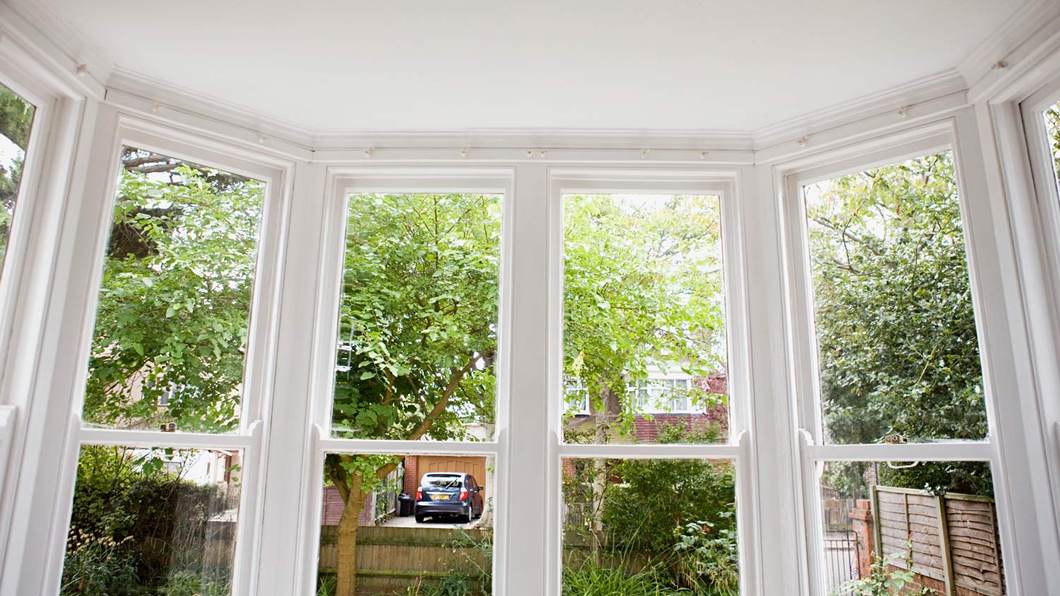 View from a bay window