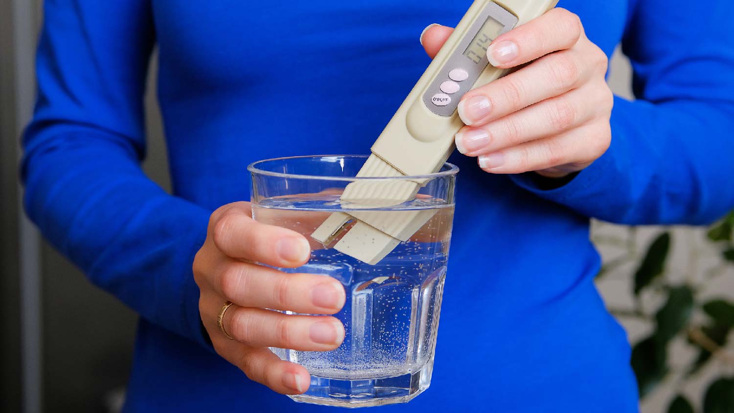 A woman testing the water’s quality