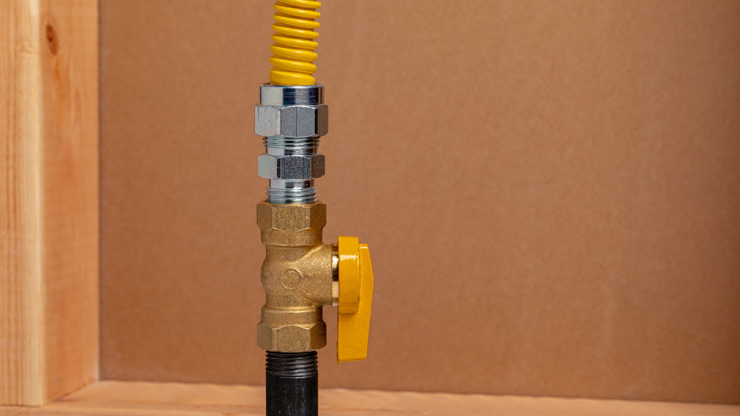 Close-up of a gas line