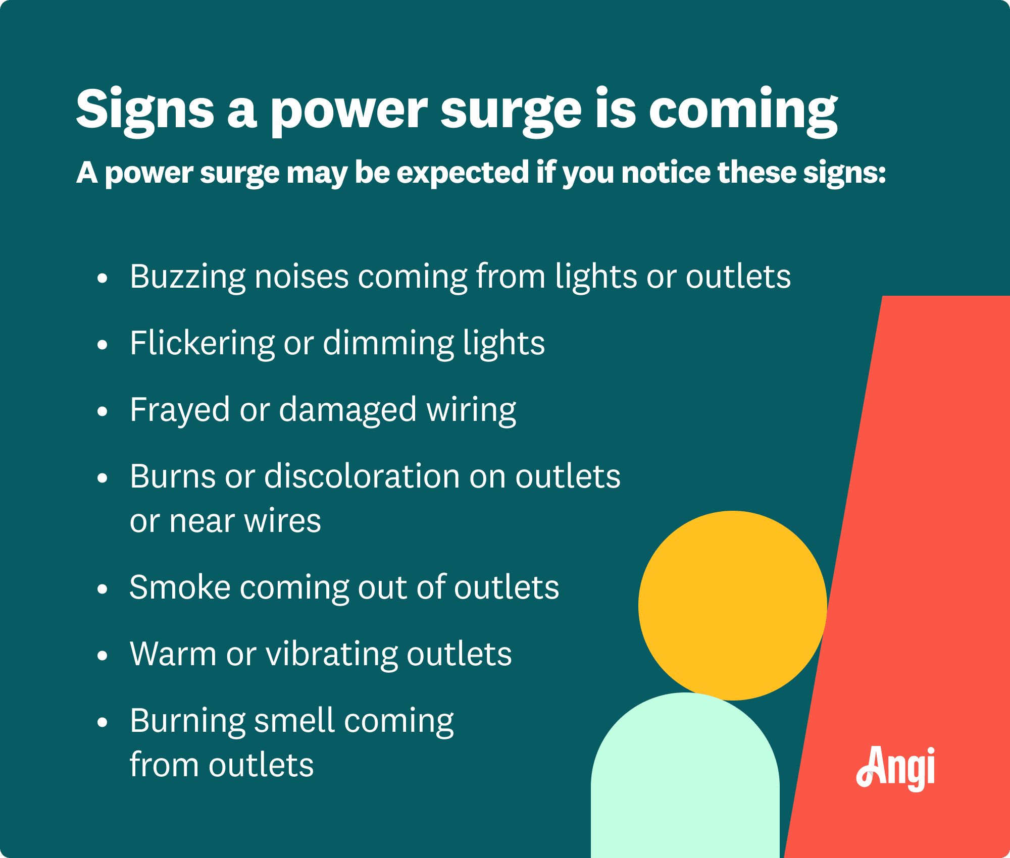 7 signs a power surge is coming, including flickering or dimming lights and warm or vibrating outlets