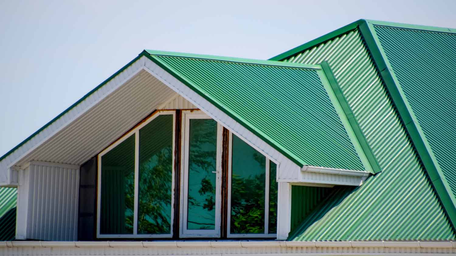 green metal roof