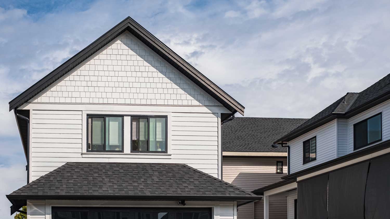 house with rubber shingles on roof