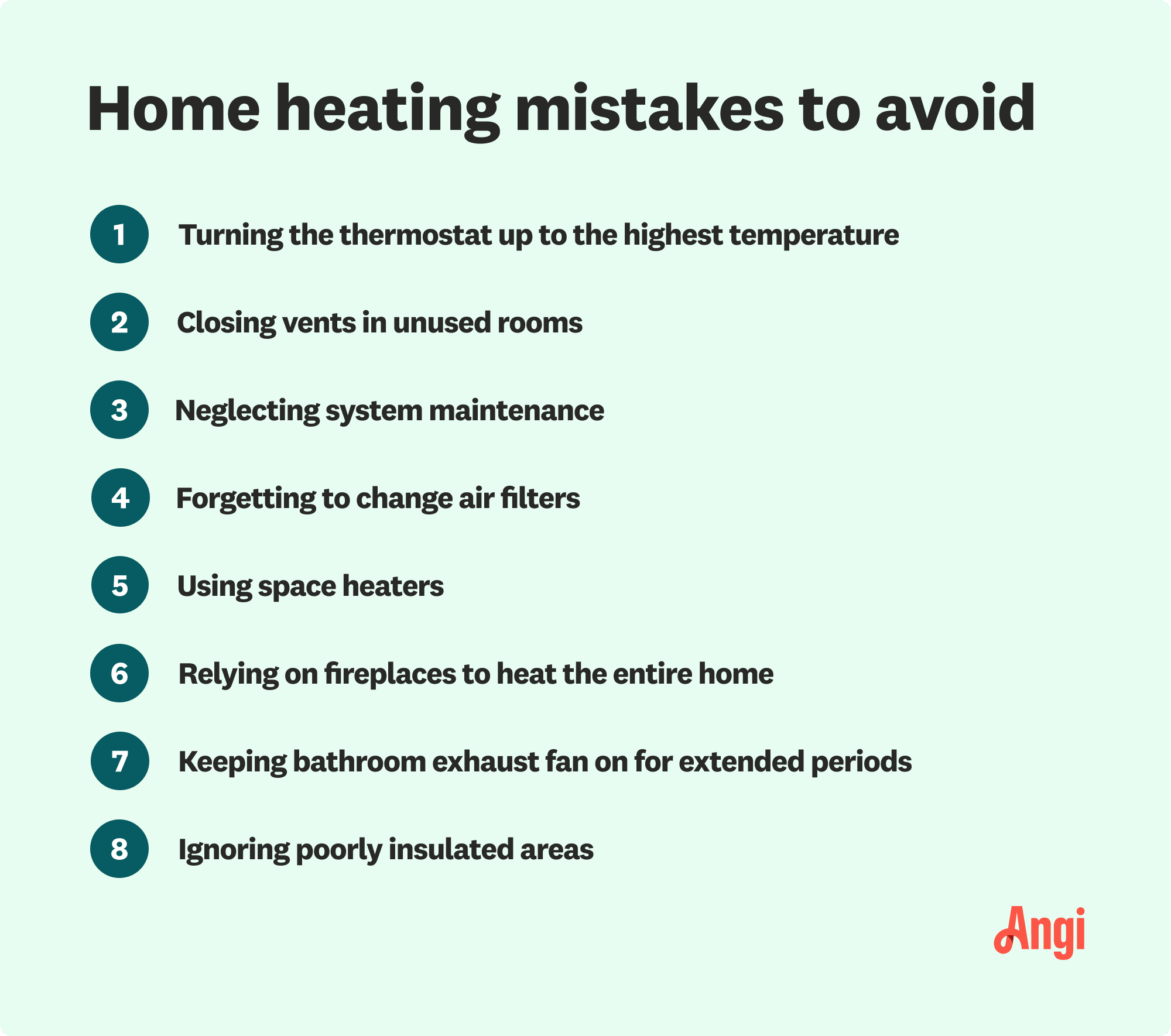8 home heating mistakes to avoid, including forgetting to change the air filters
