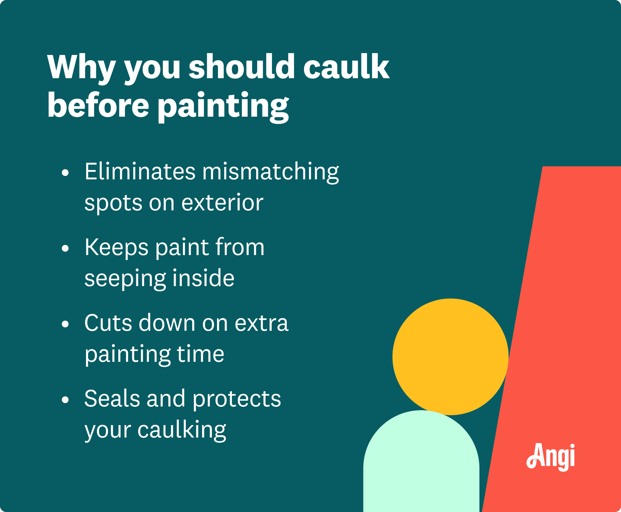 4 reasons you should caulk before painting, including that it cuts down on extra painting time