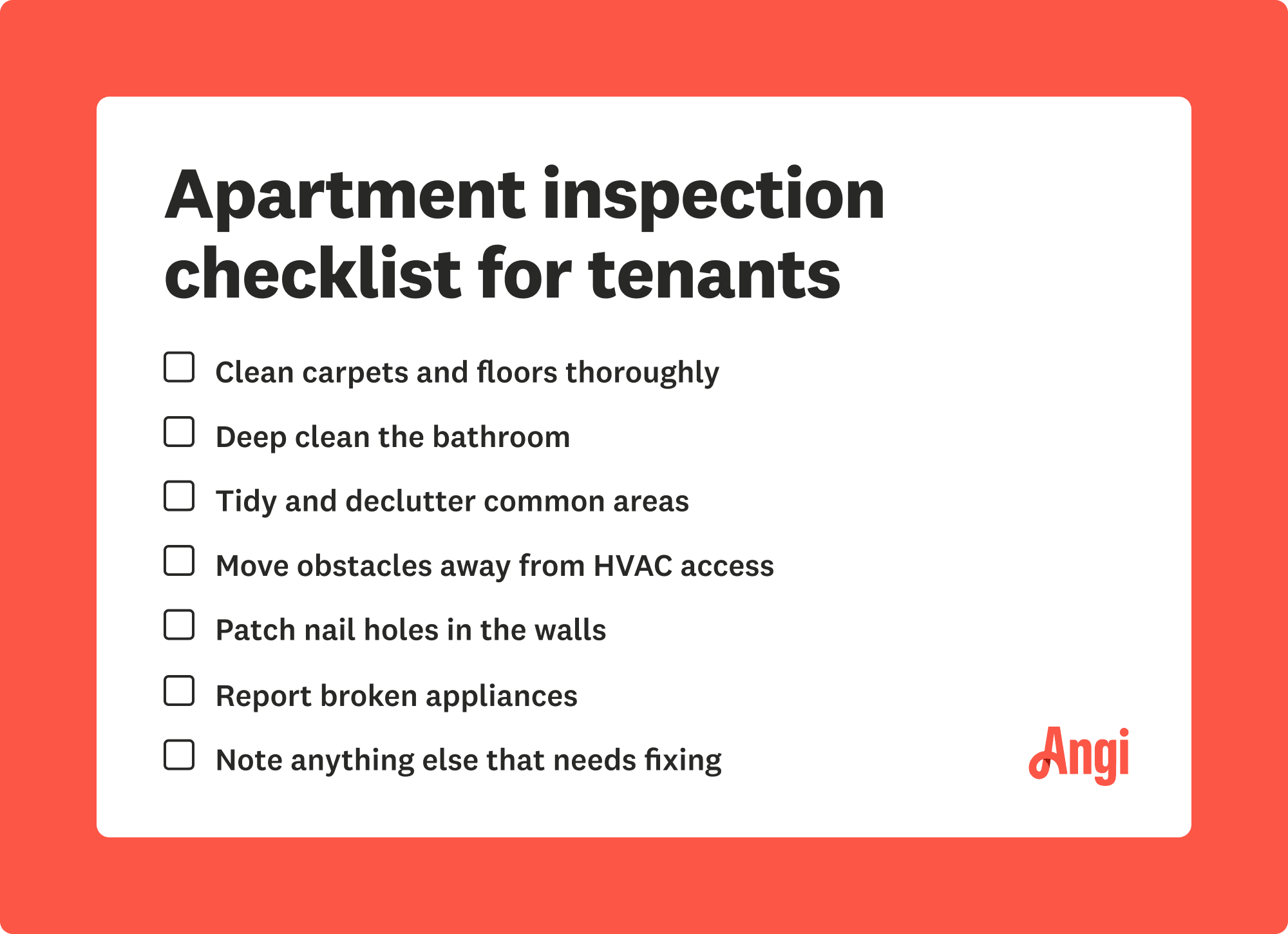 7 apartment things for tenants to check for an inspection, including deep clean the bathroom