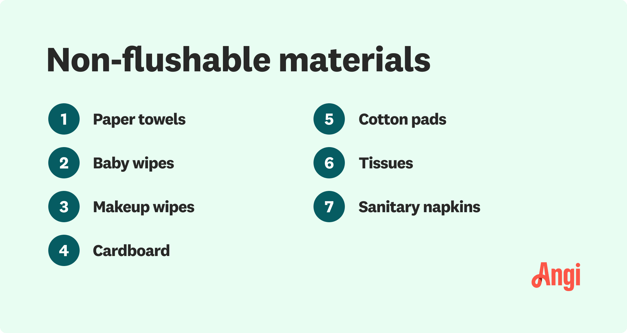 7 items you should not flush down your toilet, including tissues, cardboard, and paper towels