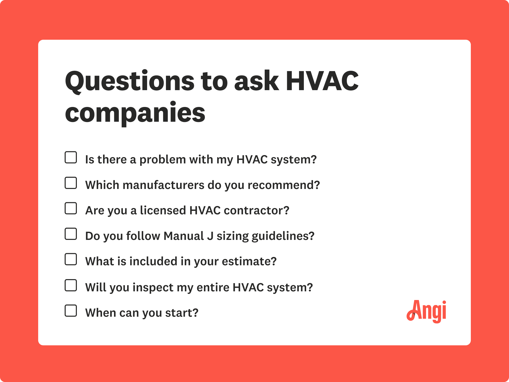 7 questions to ask HVAC companies, including what is included in your estimate and when can they start