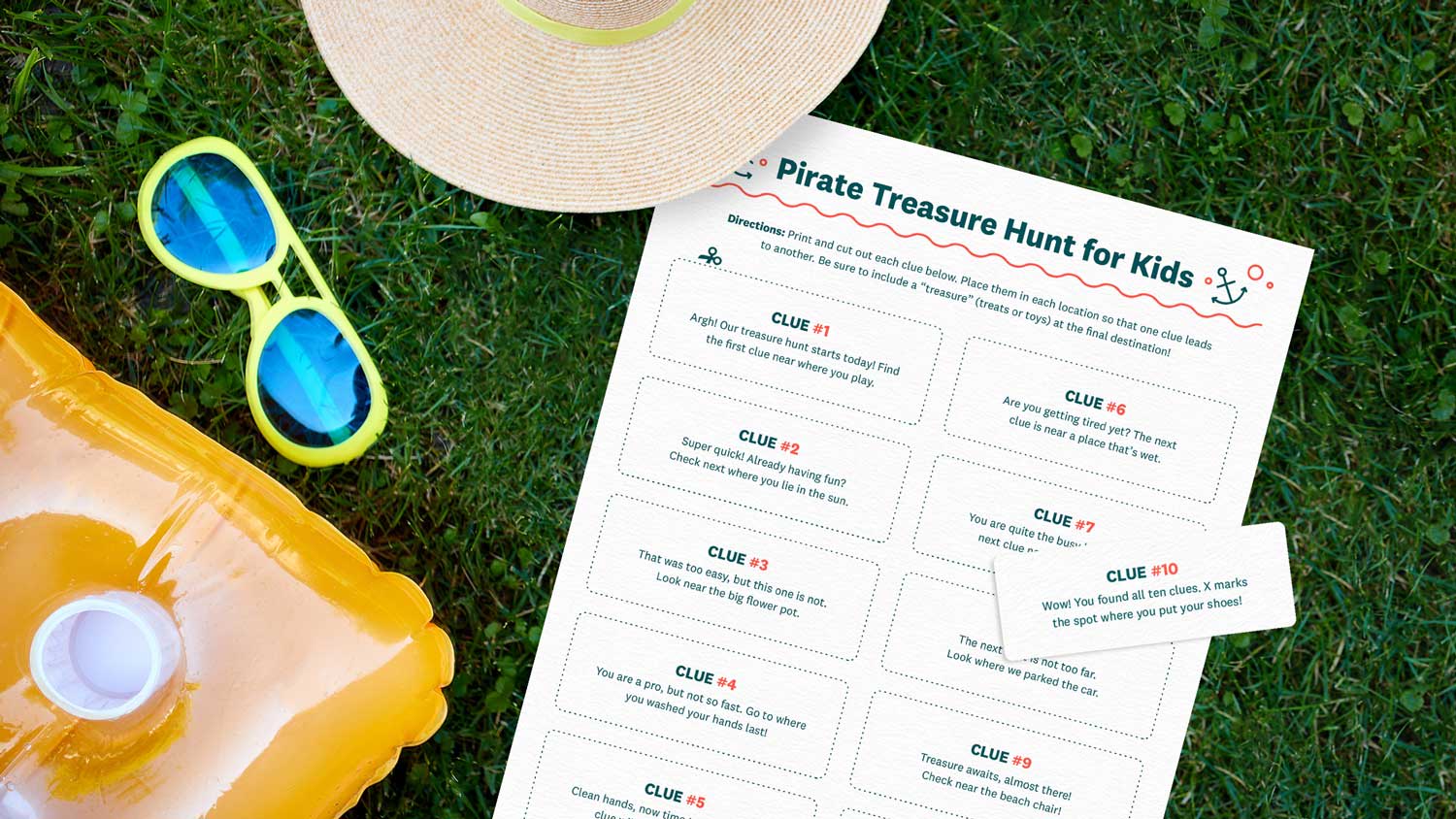 pirate treasure hunt for kids printable pdf