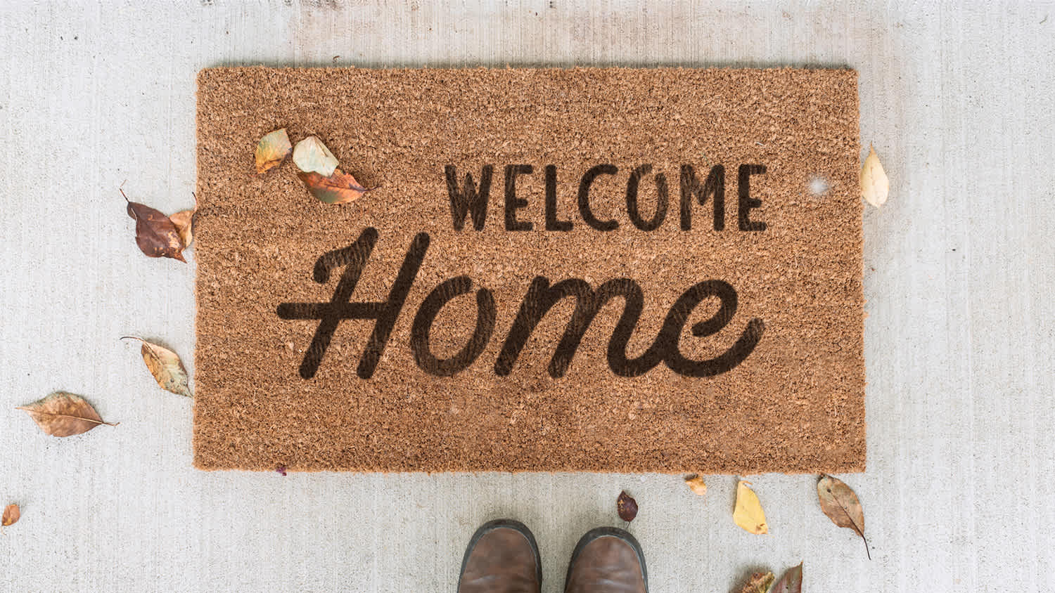 \"Welcome Home\" doormat